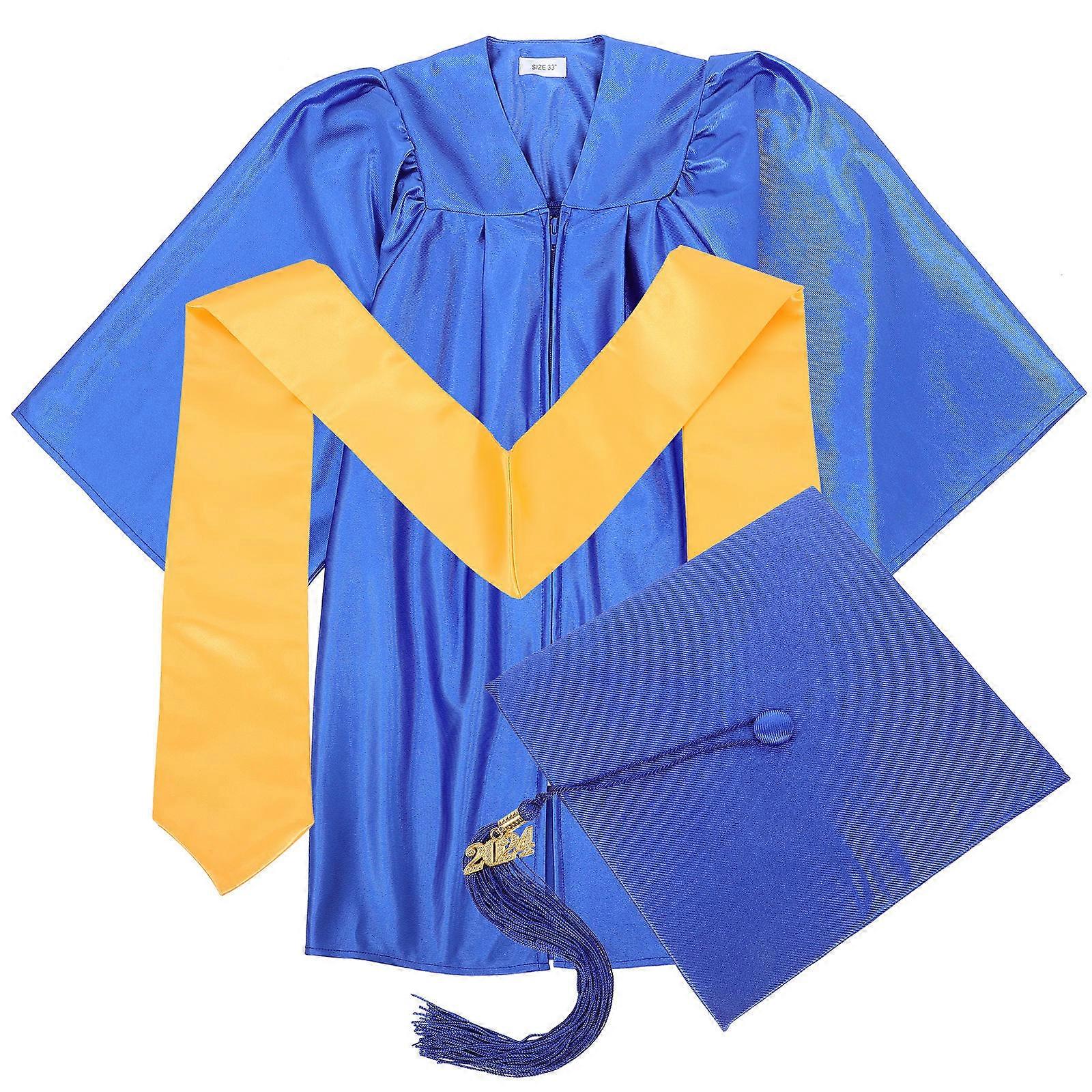 It sounds like you're looking for a **graduation cap and gown set** suitable for **kindergarten or primary school graduation ceremonies**. Here's a