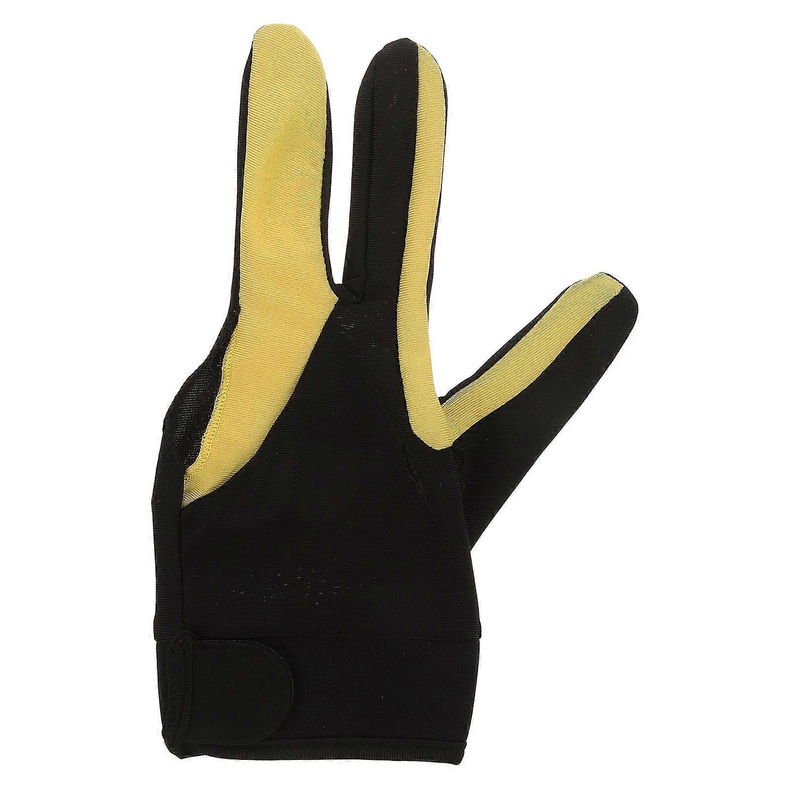 Breathable Stretchy Three Finger Snooker Cue Glove for Left Hand Non Slip Billiard Table Game Accessory for Men and Women