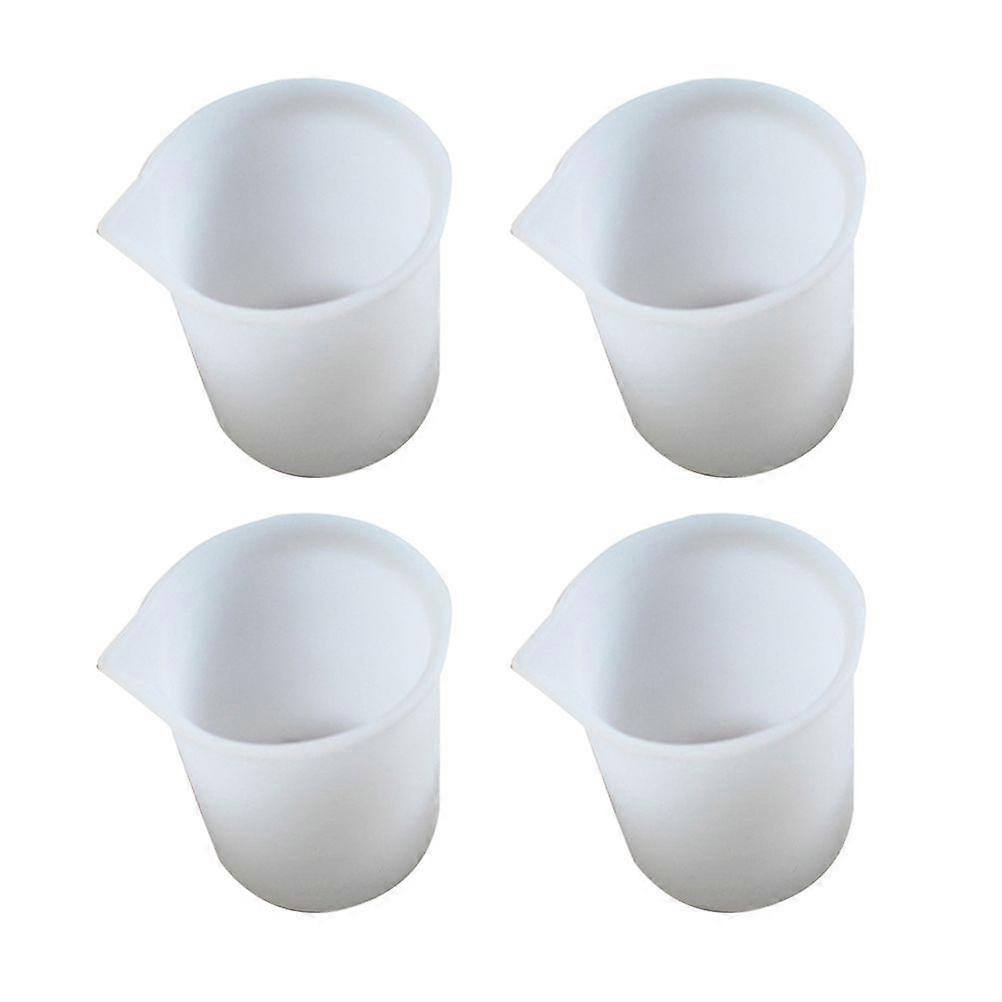 4pcs 100ML Silicone Measuring Cups Crystal Epoxy Liquid Container Measuring Tools