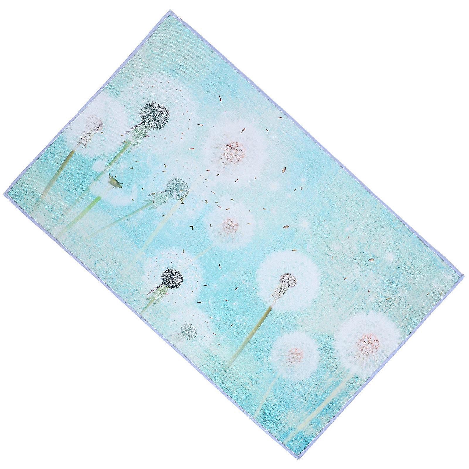 Bedroom Carpet Practical NonSlip Mat Rubber Polyester MultiColored 80x50cm Dust Removal 1Set