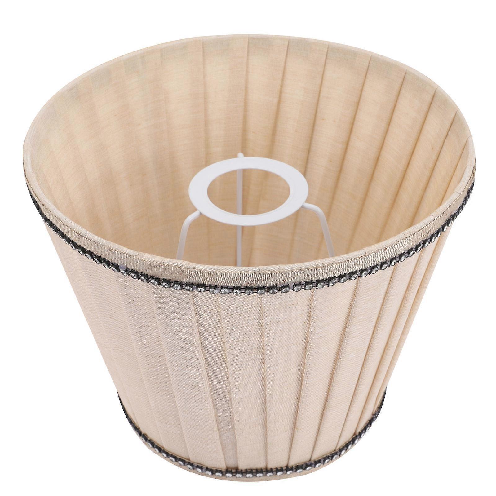 Cloth Lampshade Lamp Cover for Bedside Lamp with Khaki Cloth Material