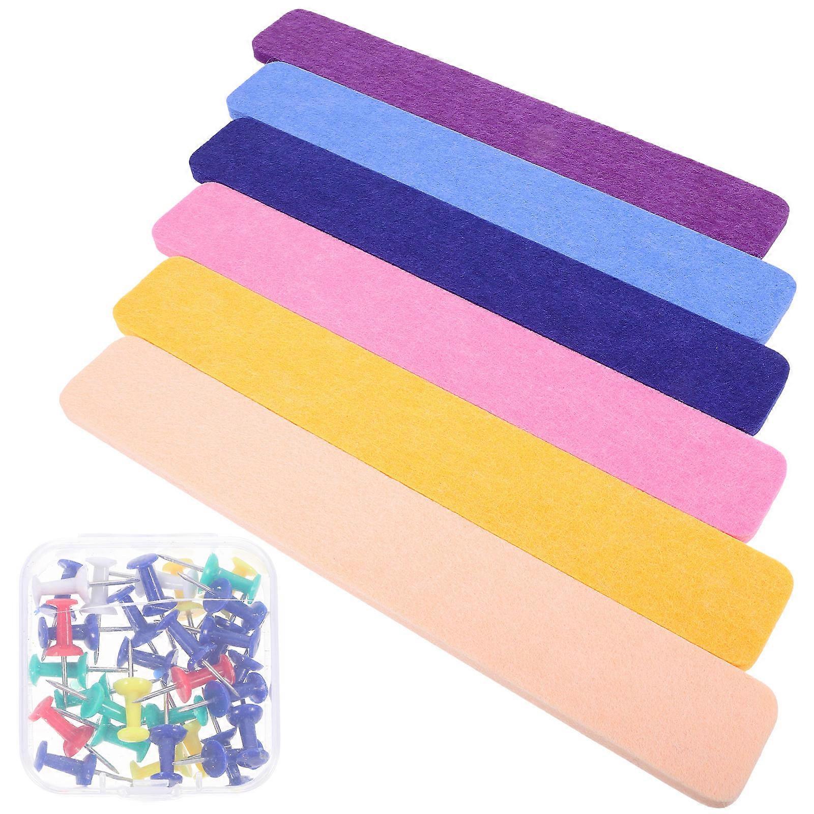 Felt Bulletin Board Strips Self Adhesive Memo Strips for Wall Decoration, Pin Board Bars for Home, Office, and Kitchen Use for Notes and Photos