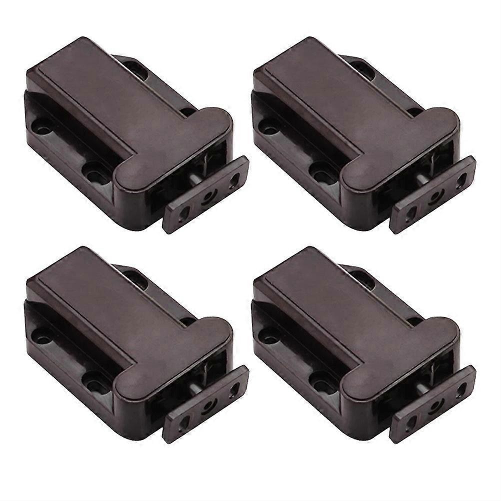 Safe Touch Latch Plastic Push Latch for Cabinet Doors Self-locking Rebounding 7.00X4.30X1.70CM 4Pcs