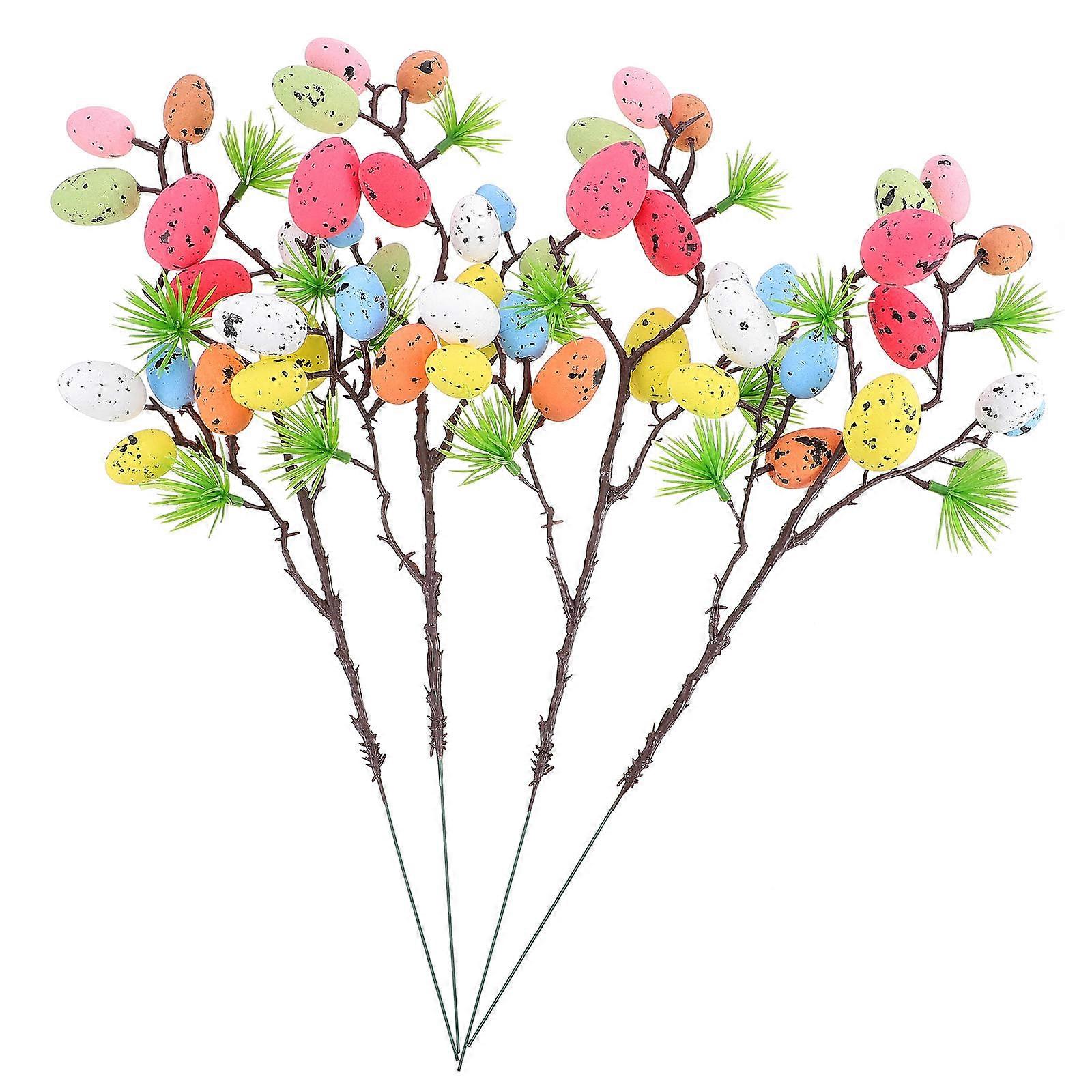 Hanging Egg Decorations Easter Egg Tree Branch Ornaments Easter Party Handmade Design 4Pcs