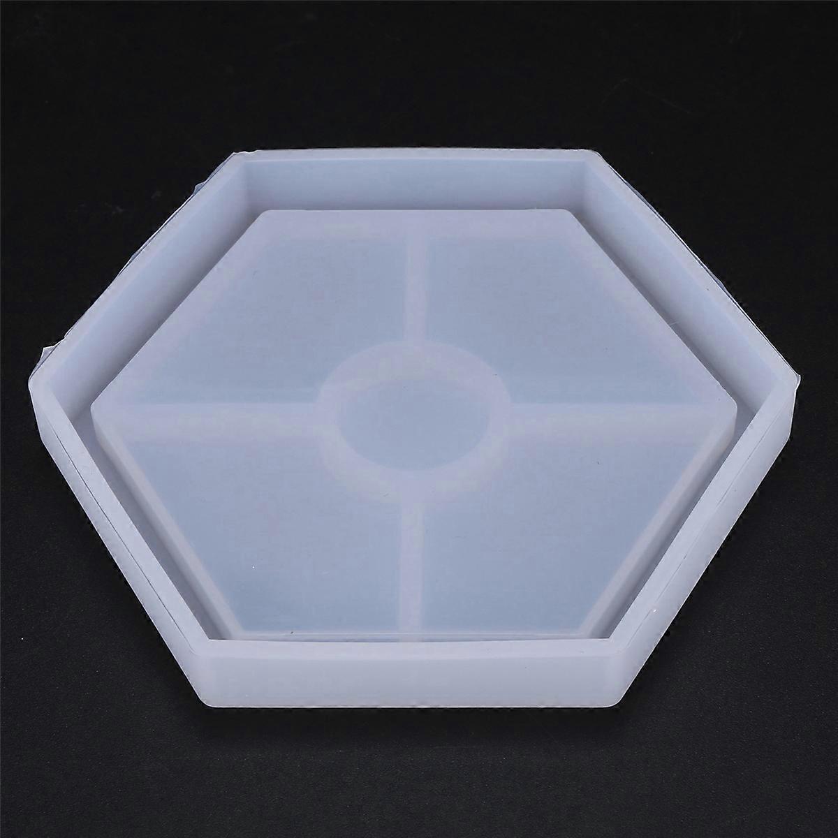 8 Pack Hexagon Silicone Coaster Molds for Casting with Resin,Concrete