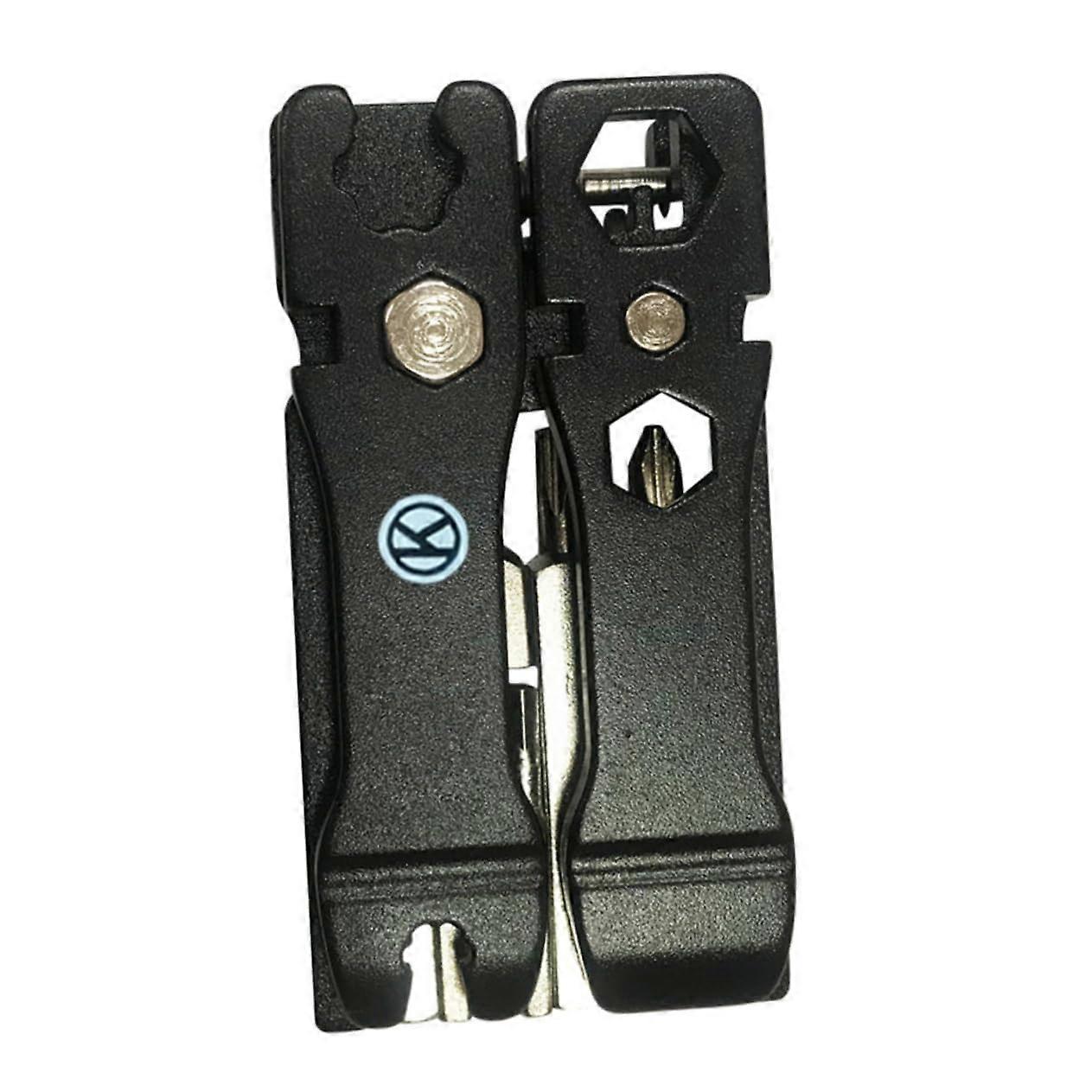 Foldable bicycle repair kit Multifunctional tool for chain adjuster screwdriver and wrench for bicycle mechanics and repairs on the go 1