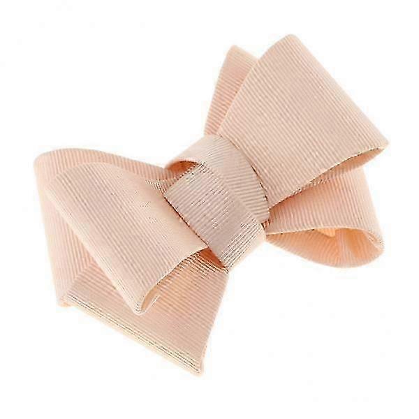 10xSimple Plain Ribbon Bow Butterfly High Heel Shoe Clips Charms Decoration 1pc Apricot