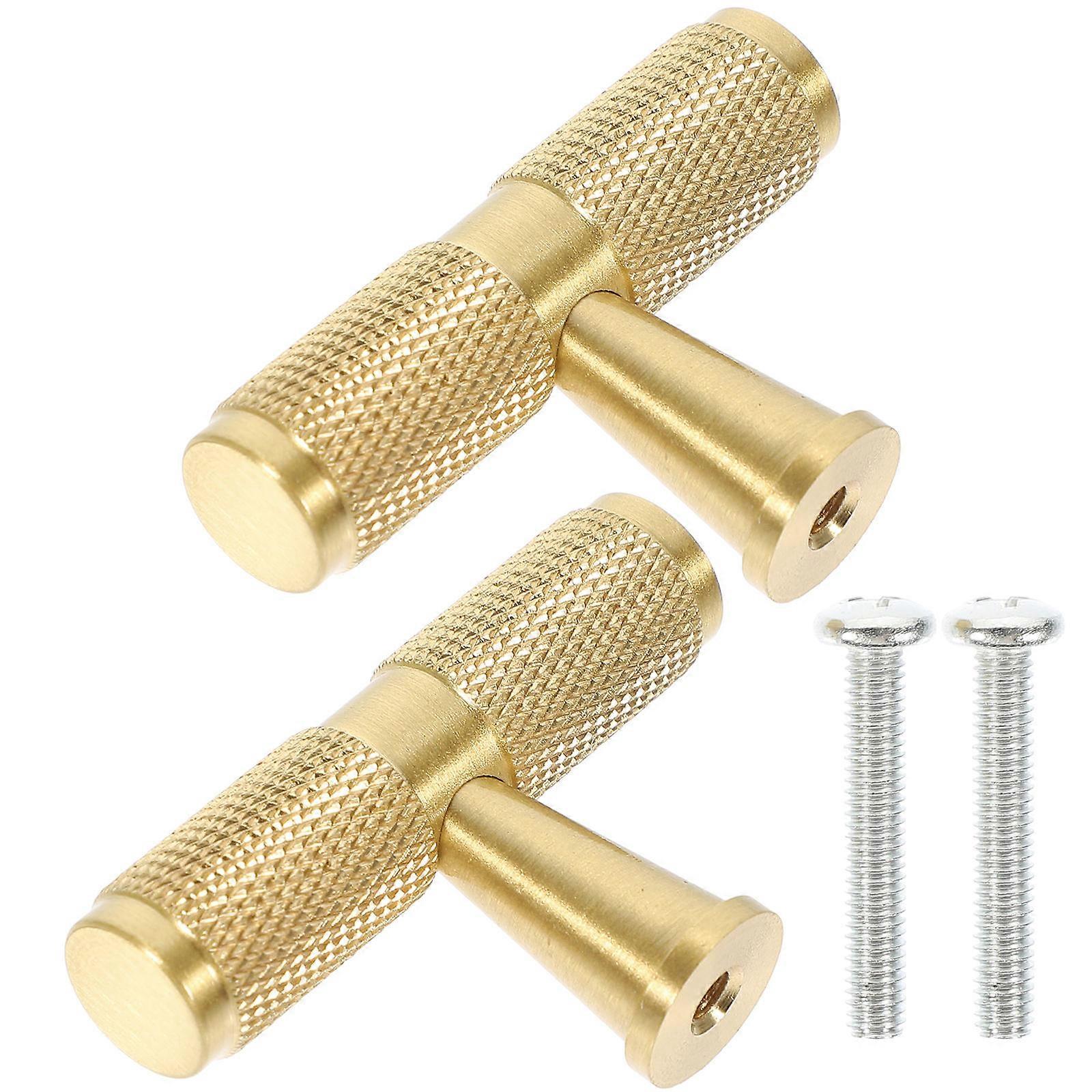 Kitchen Cabinet Hardware Copper Drawer Knobs For Furniture Upgrade 5x3.2cm 2Pcs