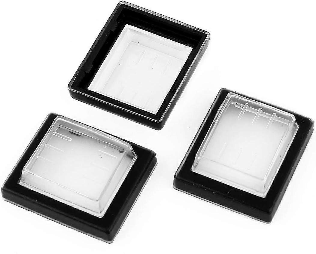 3 pcs Transparent Black Waterproof Toggle Switch Protective Cover Rectangular Cap