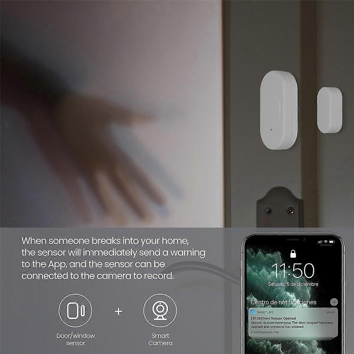 Tuya Zigbee 3.0 Smart Contact Detectors Security Gate Door Window Sensor Transducer Smart Life Home
