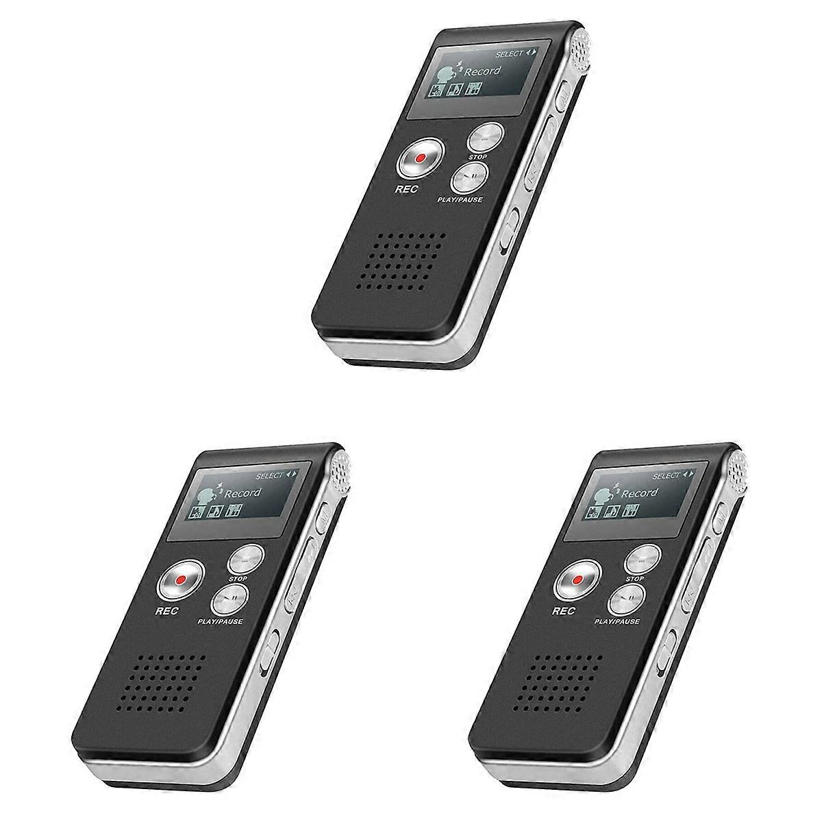 3X Paranormal Equipment Digital EVP Voice Activated Recorder USB US 8GB (Black)