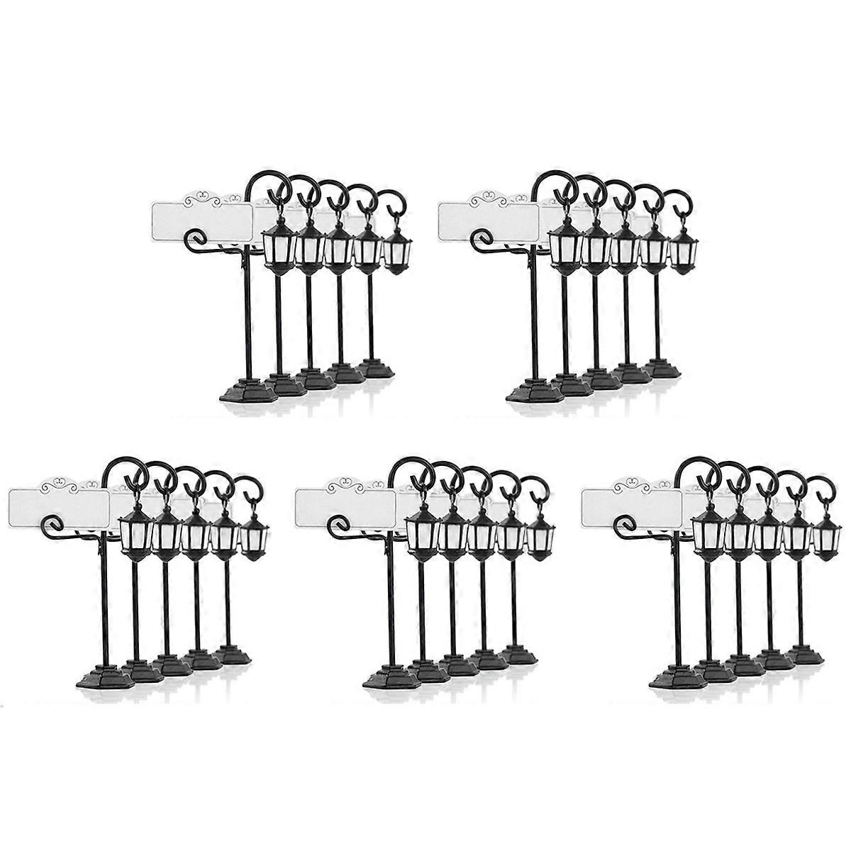 25 PCS Streetlight Shape Wedding Party Reception Place Card Holder Number Name Table Card Holder Sta
