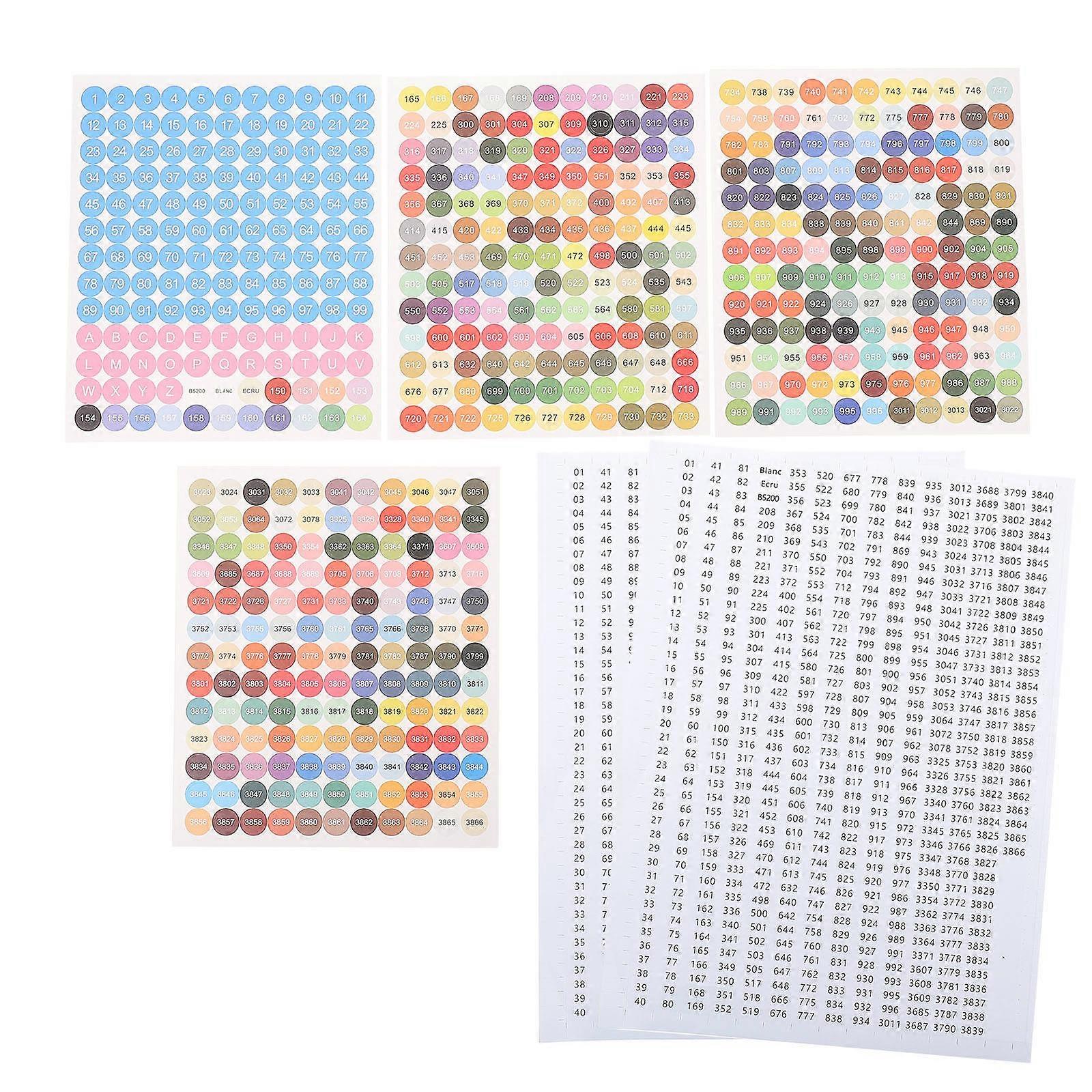 Self Adhesive Rhinestone Number Stickers 3 Sheets for Storage Jars, Bedroom Organization & DIY Projects