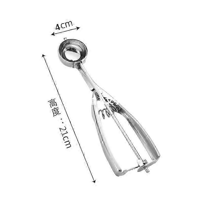 Stainless Steel Ice Cream Scoop Set with Trigger - Perfect for Baking, Cooking and Decorating Frozen Treats, Available in 4, 5, and 6cm Size