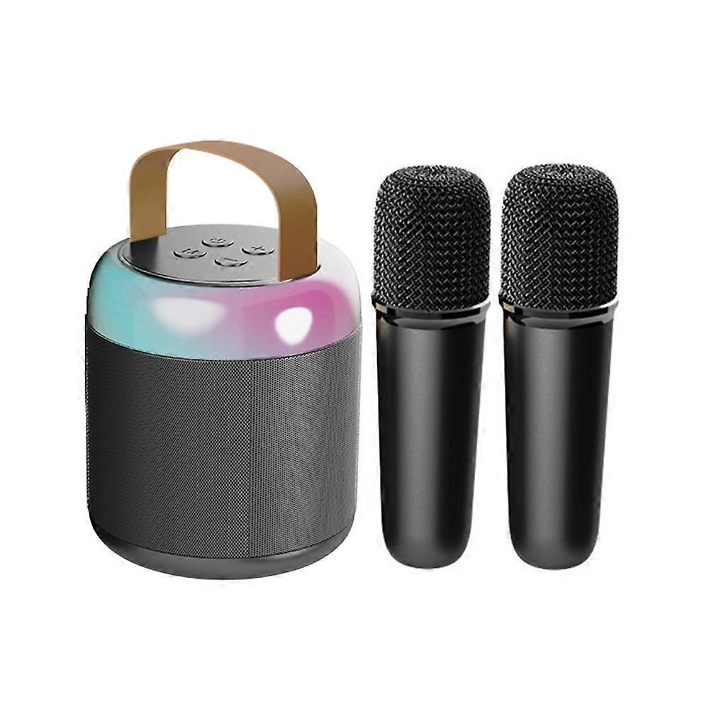Mini Karaoke Machine Bluetooth Karaoke Speaker with 2 Wilreless Microphones