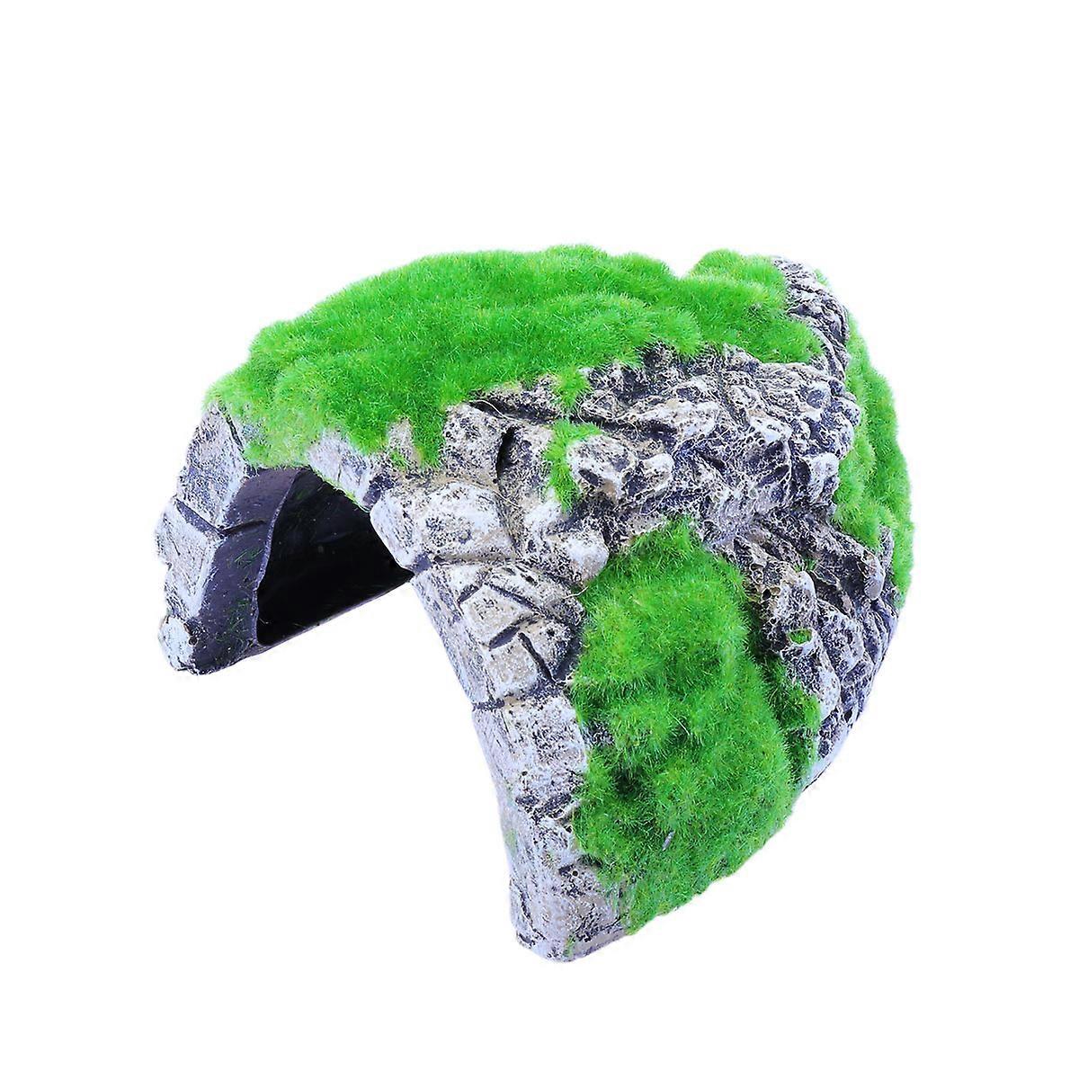 Turtle Hideout For Aquarium Reptile Box Tortoise Habitat Simulated 1Set