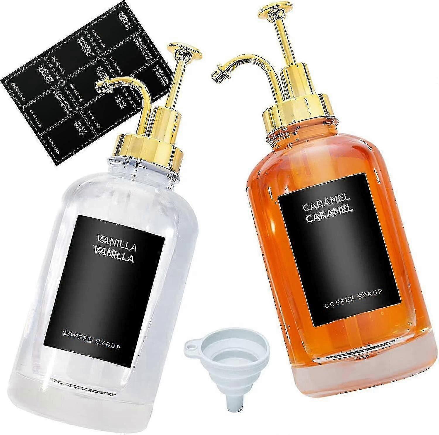 2025 Latest Model Coffee Syrup Dispenser | 500ml Transparent Coffee Maker with