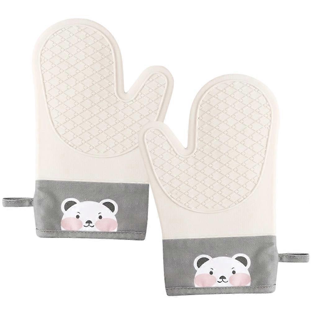 Oven Gloves Silicone Kitchen Mitt Thickened Heat Resistant for