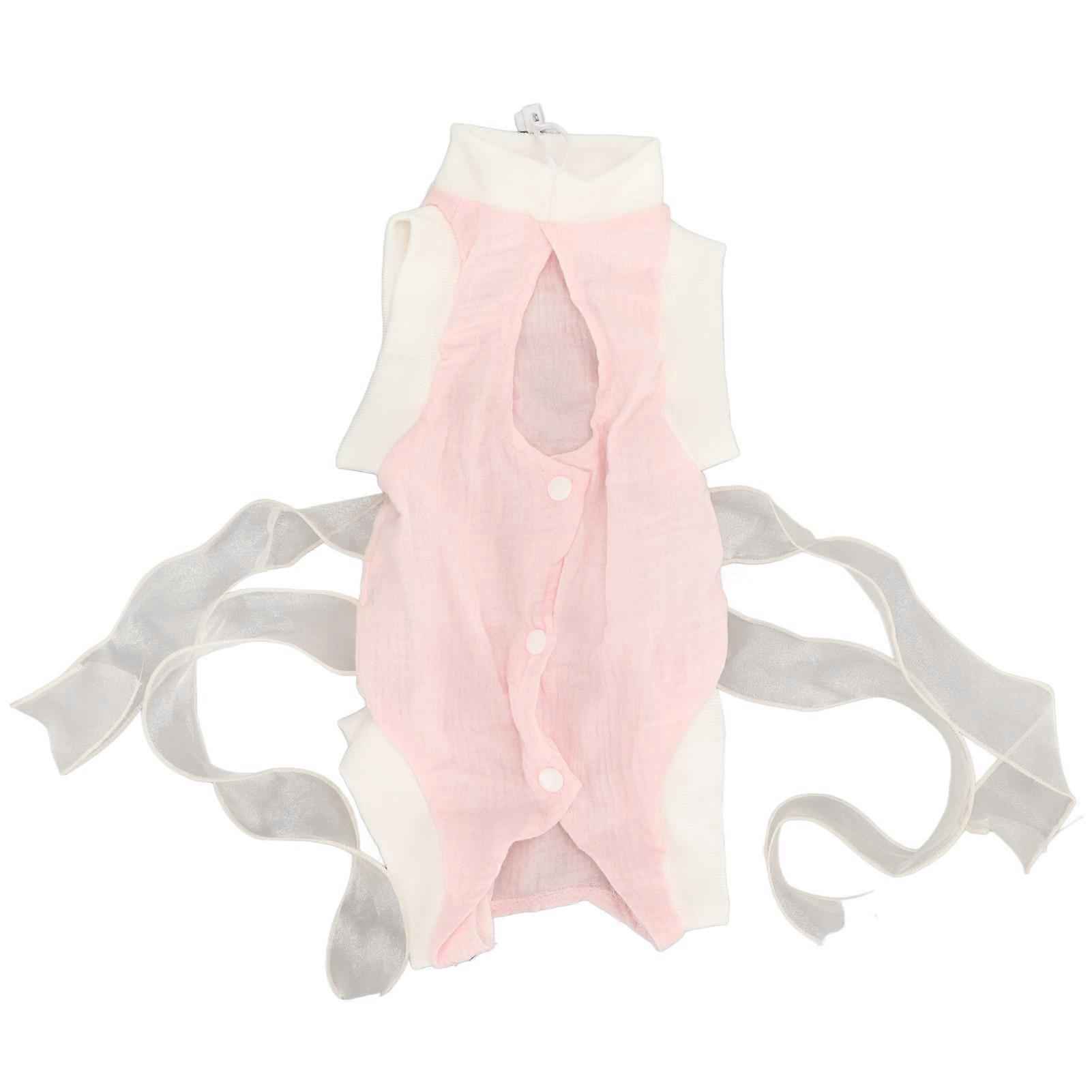 Cat Recovery Suit Prevent Lecken Atmungsaktive Mullbaumwolle Cat Recovery Bandage Anzug für Post-OP L
