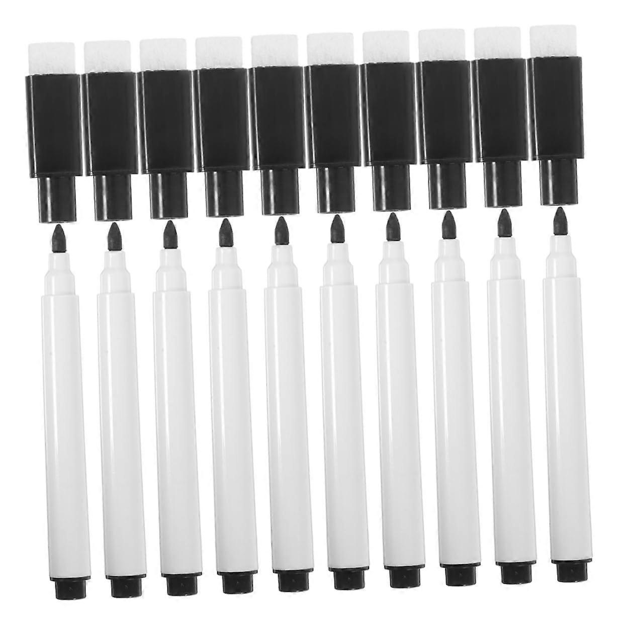 Whiteboard Pens Set of 30 Magnetic Erasable Markers Portable Colorful Plastic Markers with Whiteboard Eraser