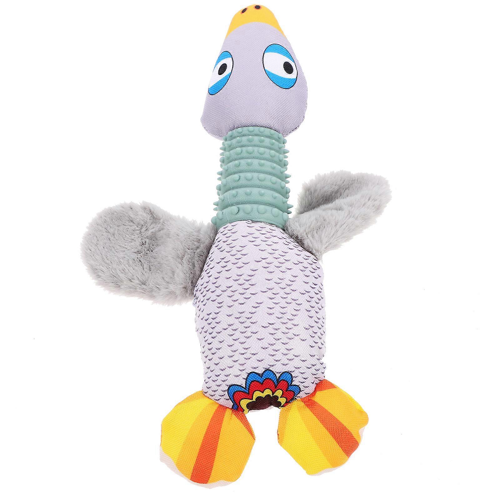 Dog Chew Squeaky Toy Interactive Dog Chewing Toy Cartoon Shape Relieve Teething Problem 1Pack