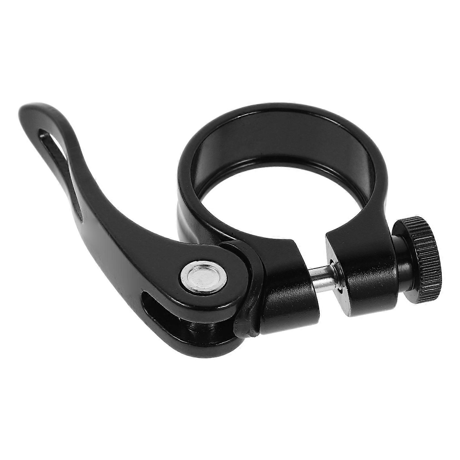 Bicycle Seat Clamp Quick Release Height Adjustment Cycling Accessory Black 1Set
