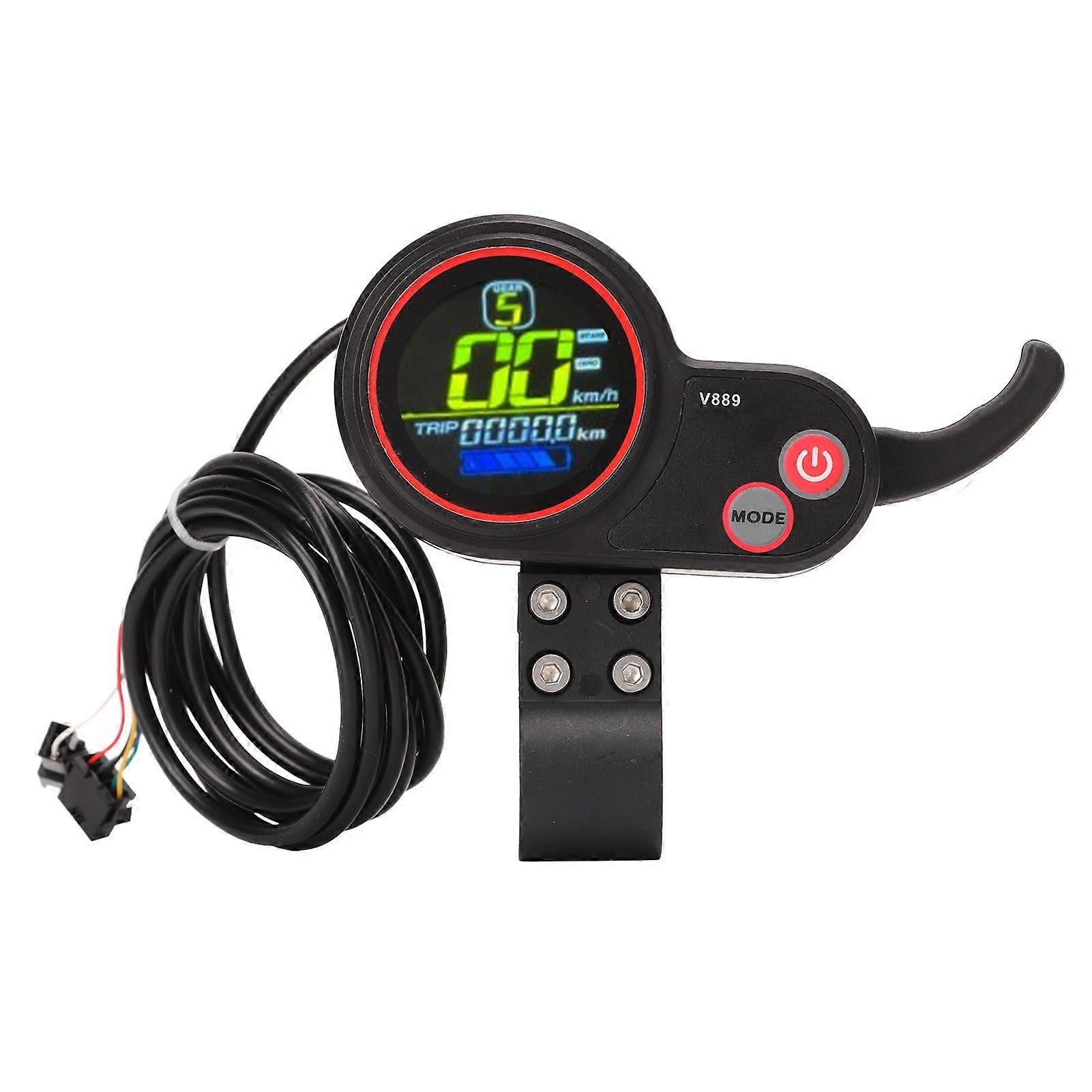 Electric Scooter Thumb Throttle Display Dashboard Control Panel with USB 24V 36V 48V YMQX)