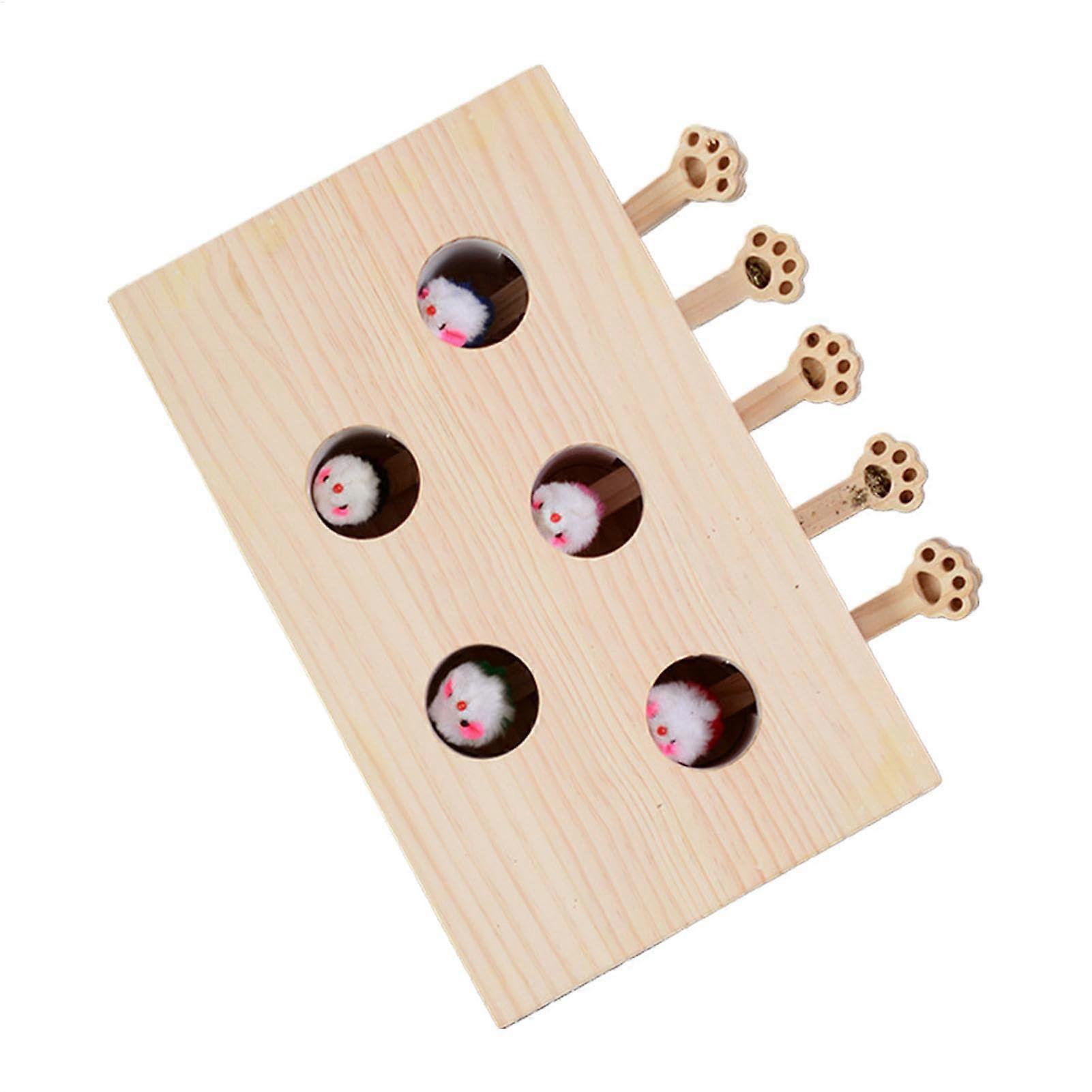 Interactive Cat Toy Whack-A-Mole - Cat Scratcher for Bored Cats with Adjustable Speed and Sound Sensations