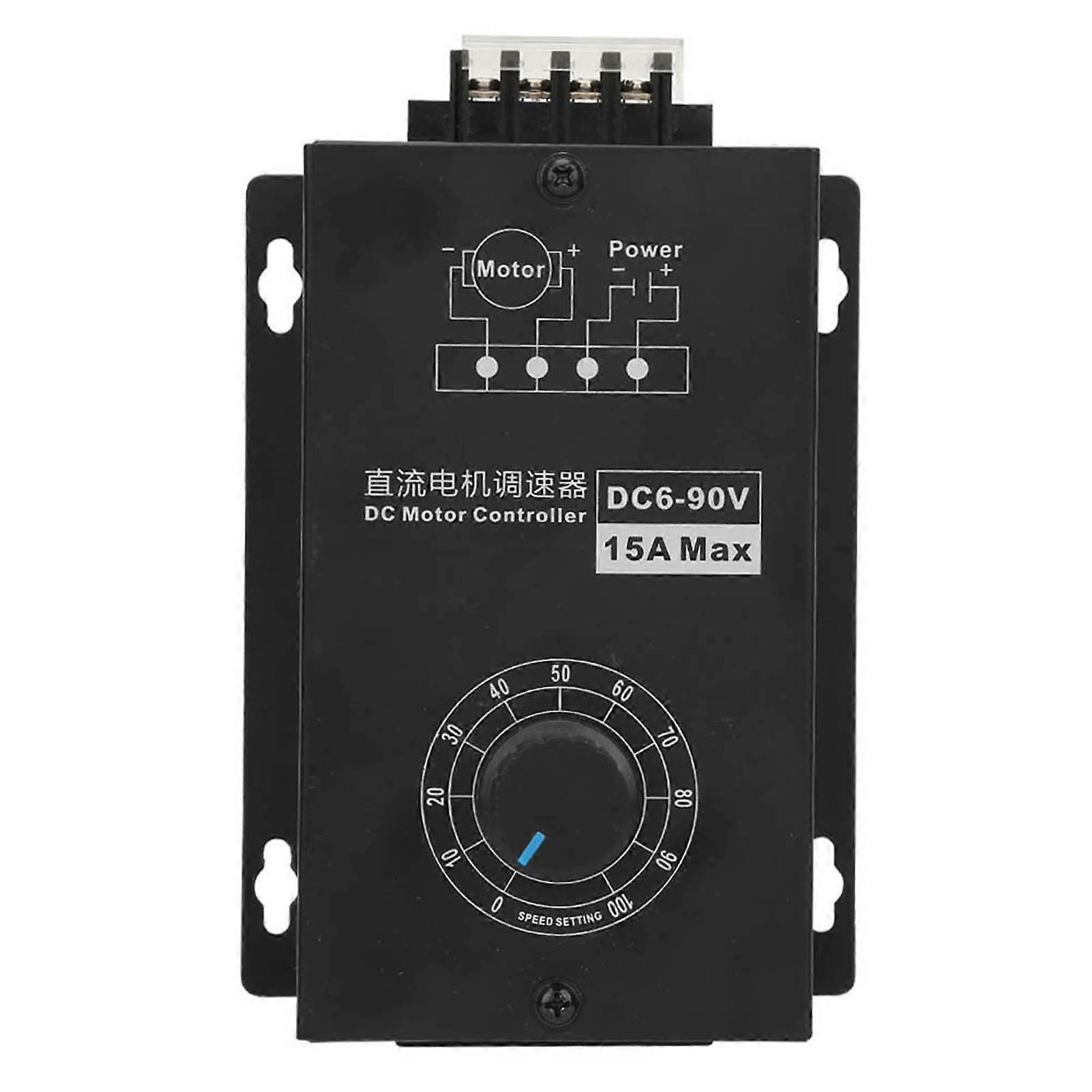 DC 6V~90V 15A Brush Motor Governor Speed Control Electric Controller