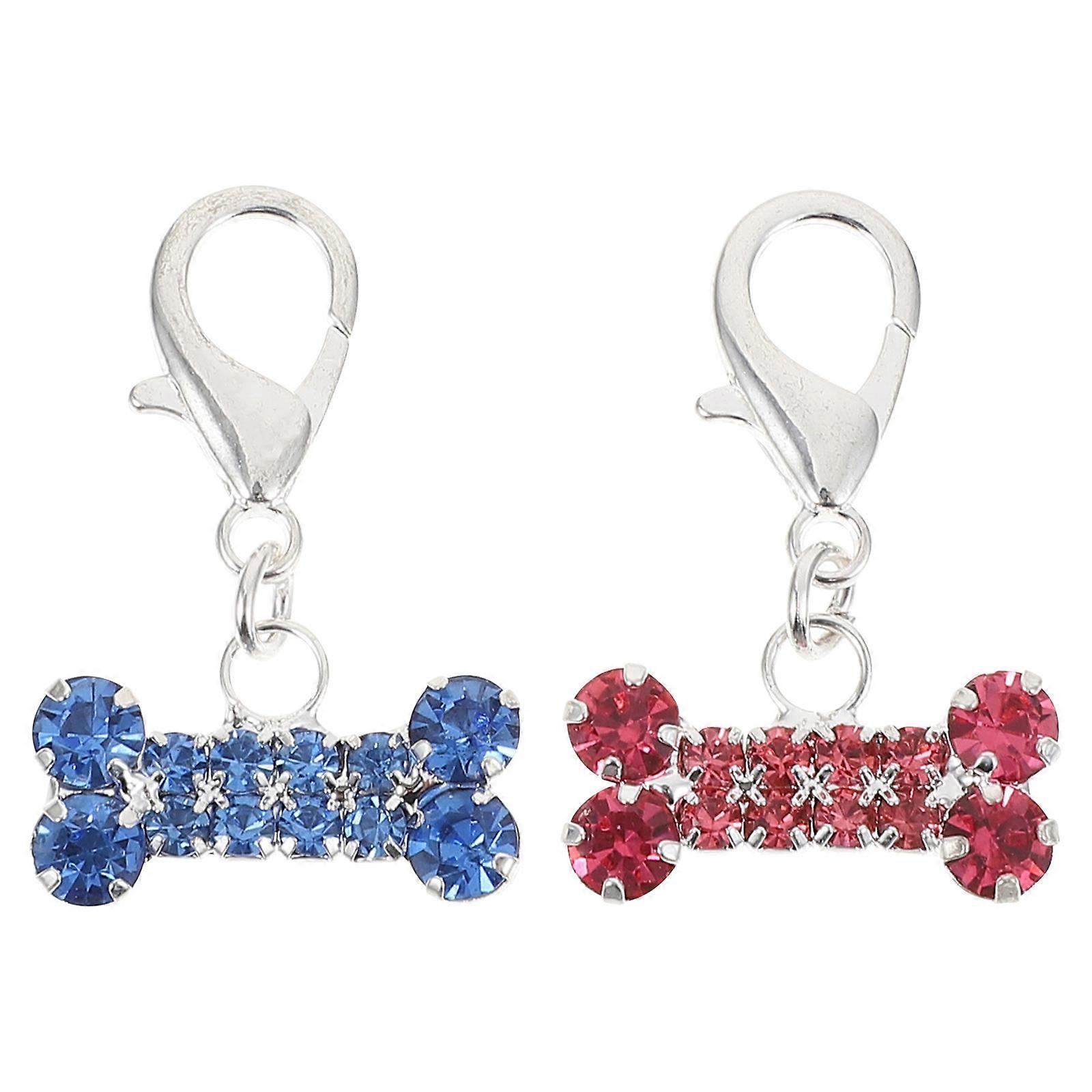 a refined and engaging product description for your item:
**2pcs Decorative Dog Shaped Pet Collar Pendants – Rhinestone Studded Charms for Dogs,