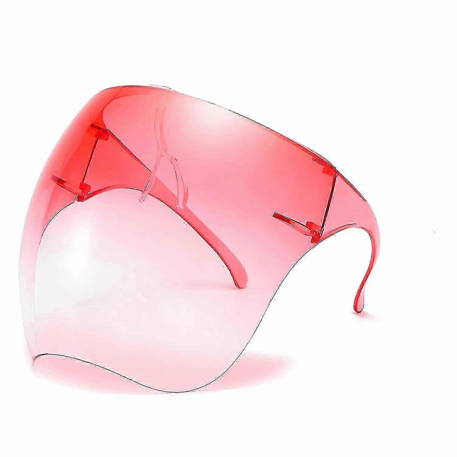 Clear Face Shield Mask Googles Sunglasses Visor Anti-fog Transparent Glasses Protective Eyewear-Child-Red