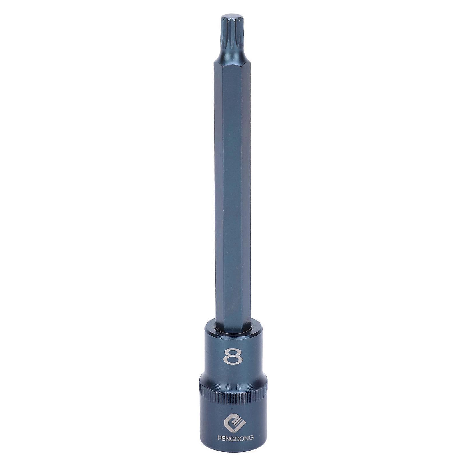 Socket Bit Alloy Steel Blueing 12‑Point High Hardness 1/2 Drive Port Screwdriver Bit Tool