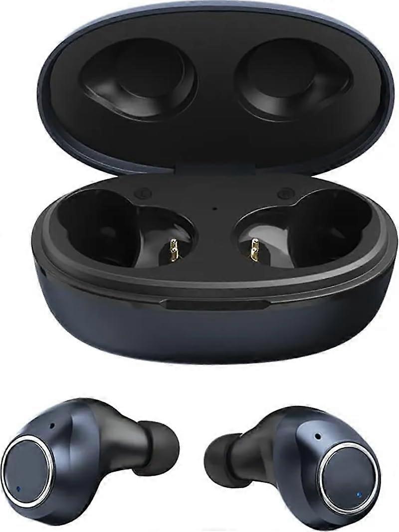Wireless V5 Bluetooth Earbuds Works for Samsung Galaxy S21+ 5G/Plus/Ultra with Charging case for in Ear Headphones. (V5.0 Black)