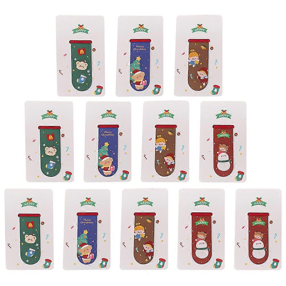 Bookmarks Magnetic Iron For Reading Gifting Books Flexible Assorted Color 12Pcs