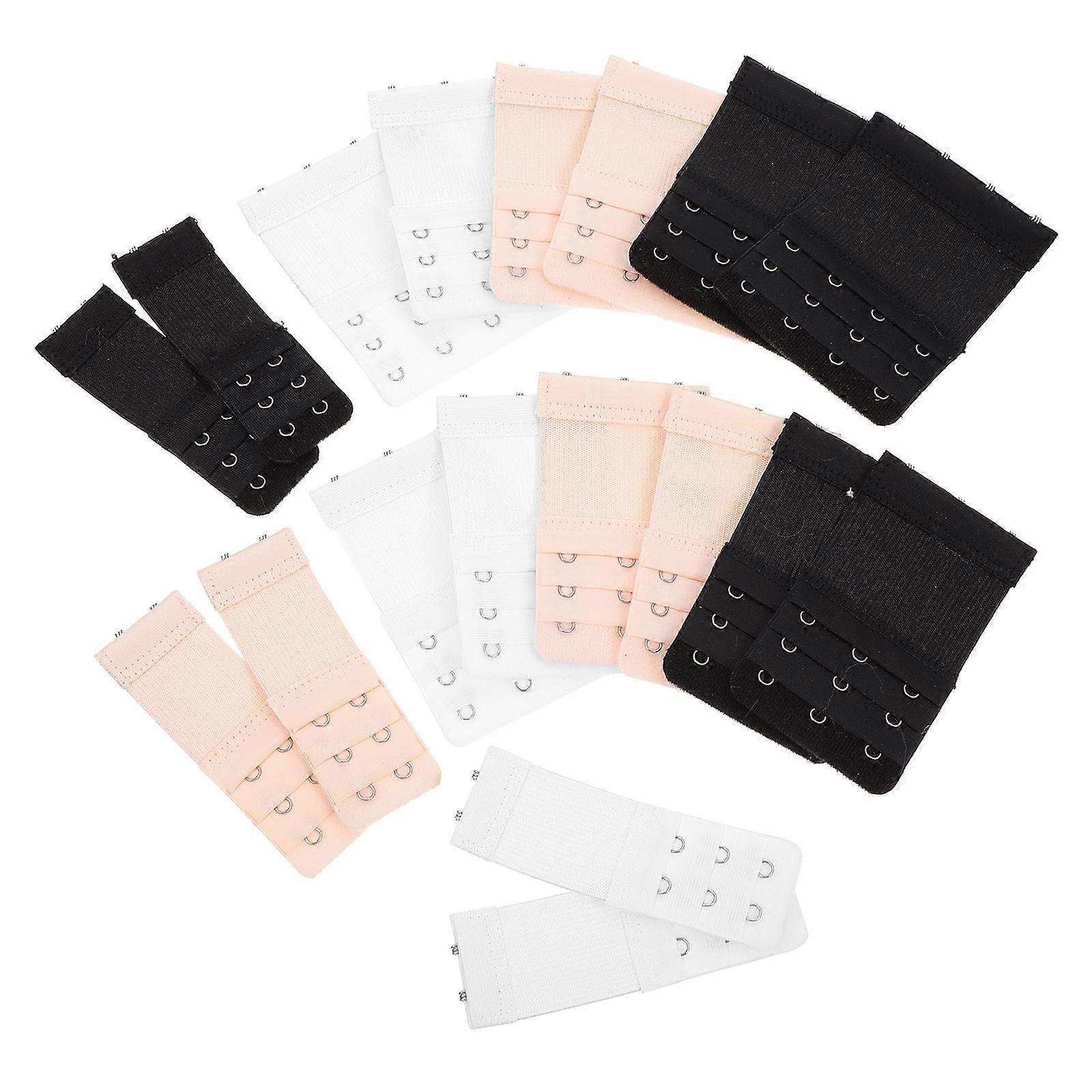 Women Elastic Bra Extender Buckles in Assorted Colors Made of Polyester for Daily Use and Comfort 18 Pieces