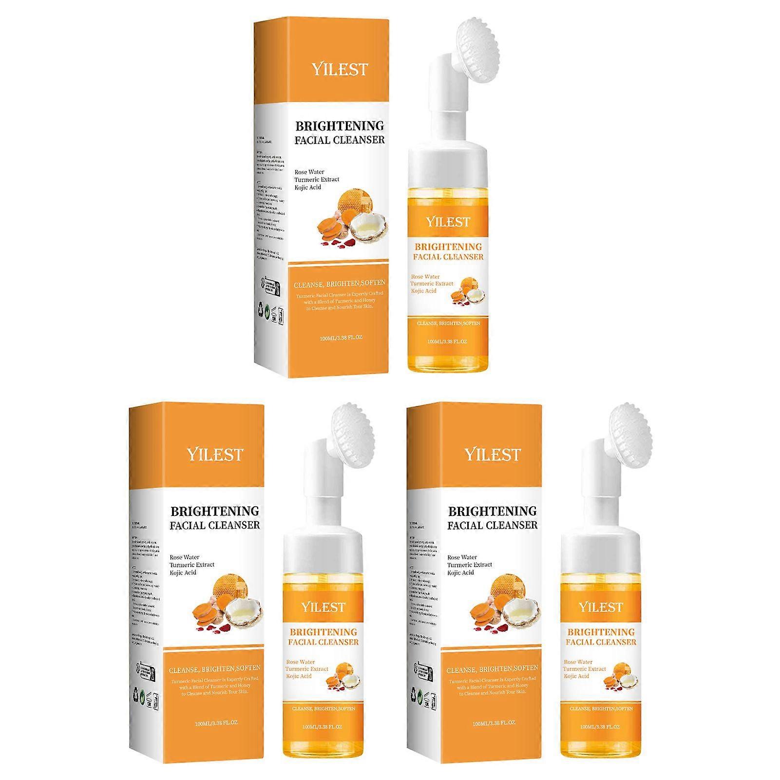 Turmeric Foaming Face Cleanser Anti Acnes Oil Control Blackhead Face Wash Radiants Skin Brightening Skincare Solution for All Skin Types