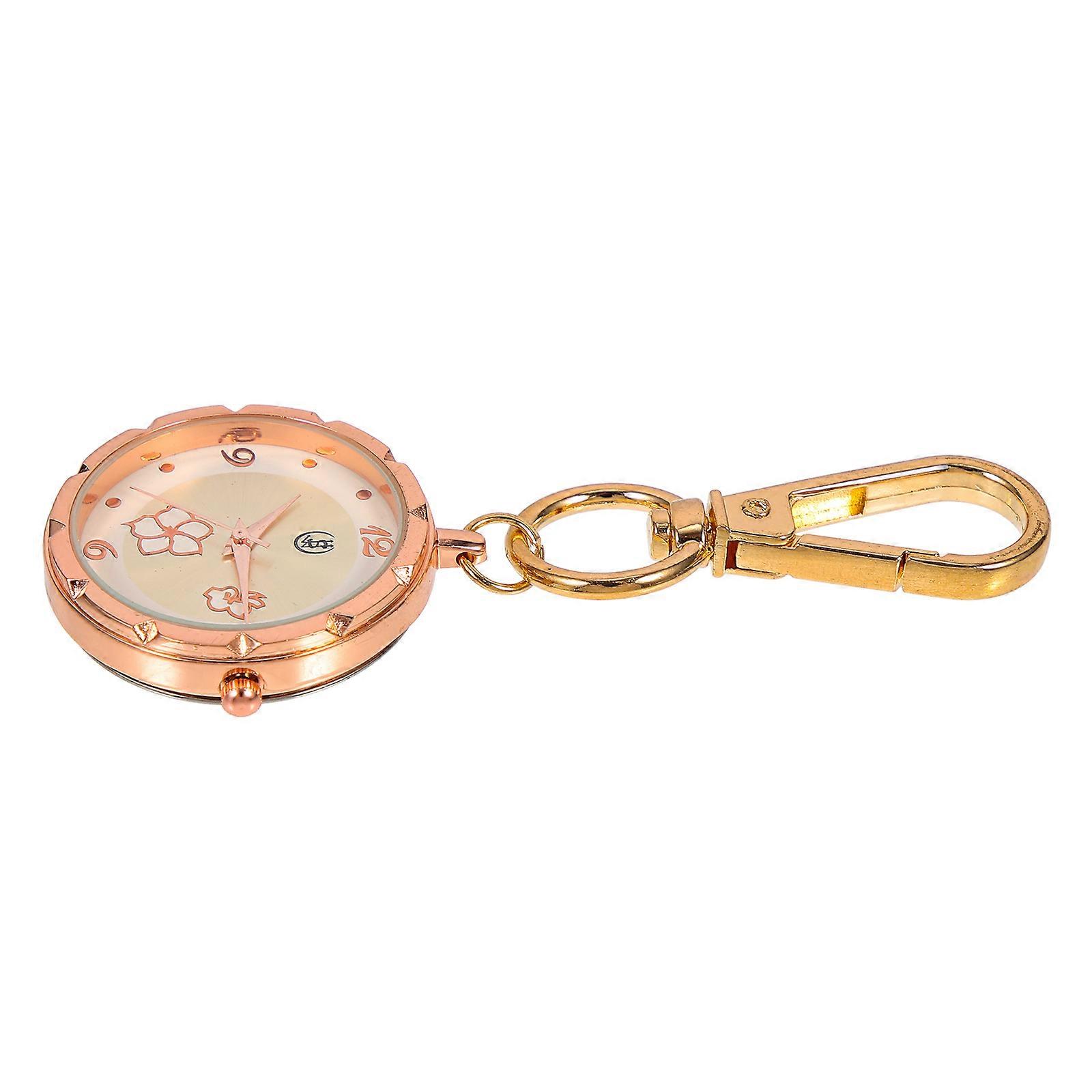 Antique Pocket Watch Key Chain Made of Alloy and Glass Great for Nurses or Daily Use Assorted Color