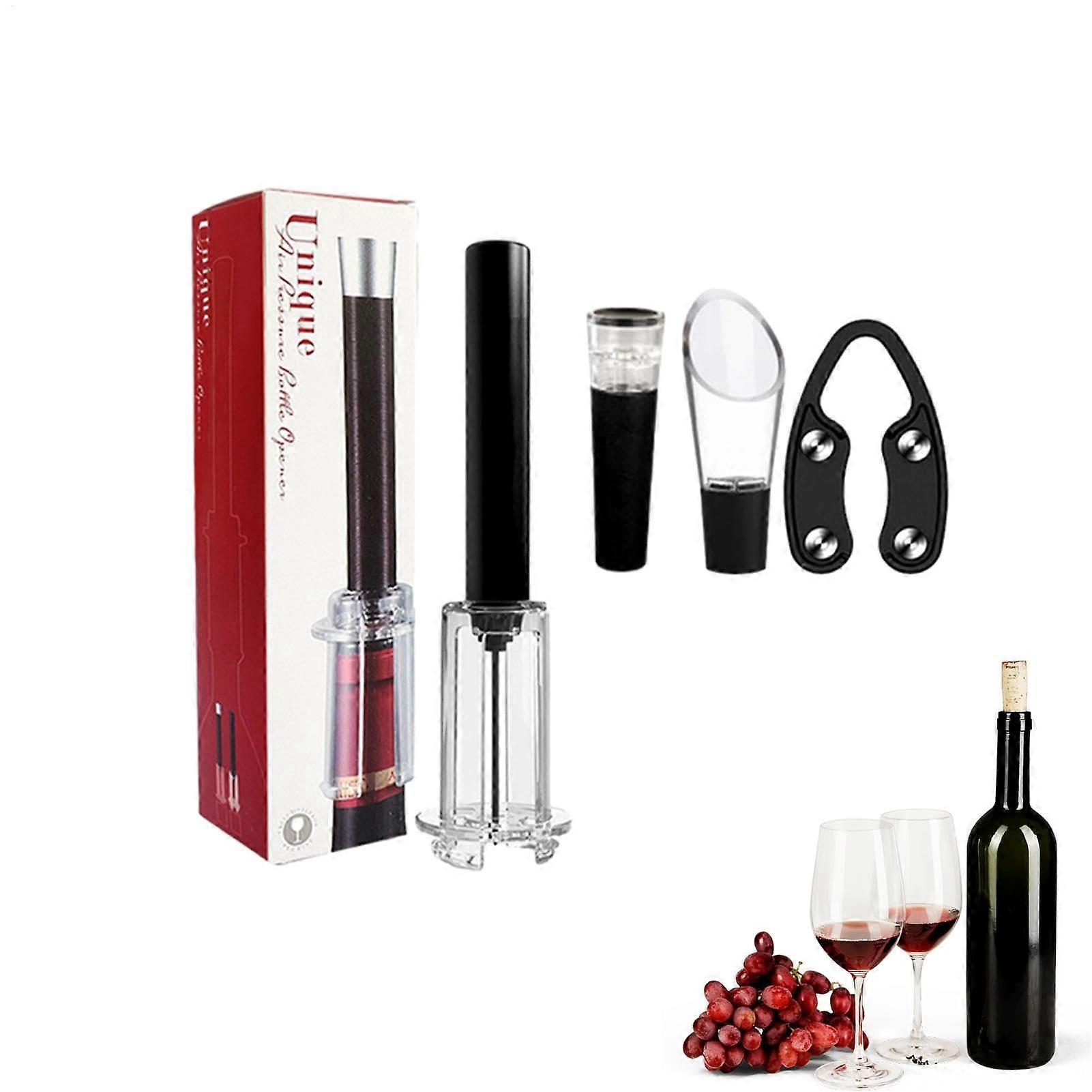 Bottle opener set, bottle opener set  Bottle opener with vacuum seal, multifunctional and practical wine opener set, wine accessories head