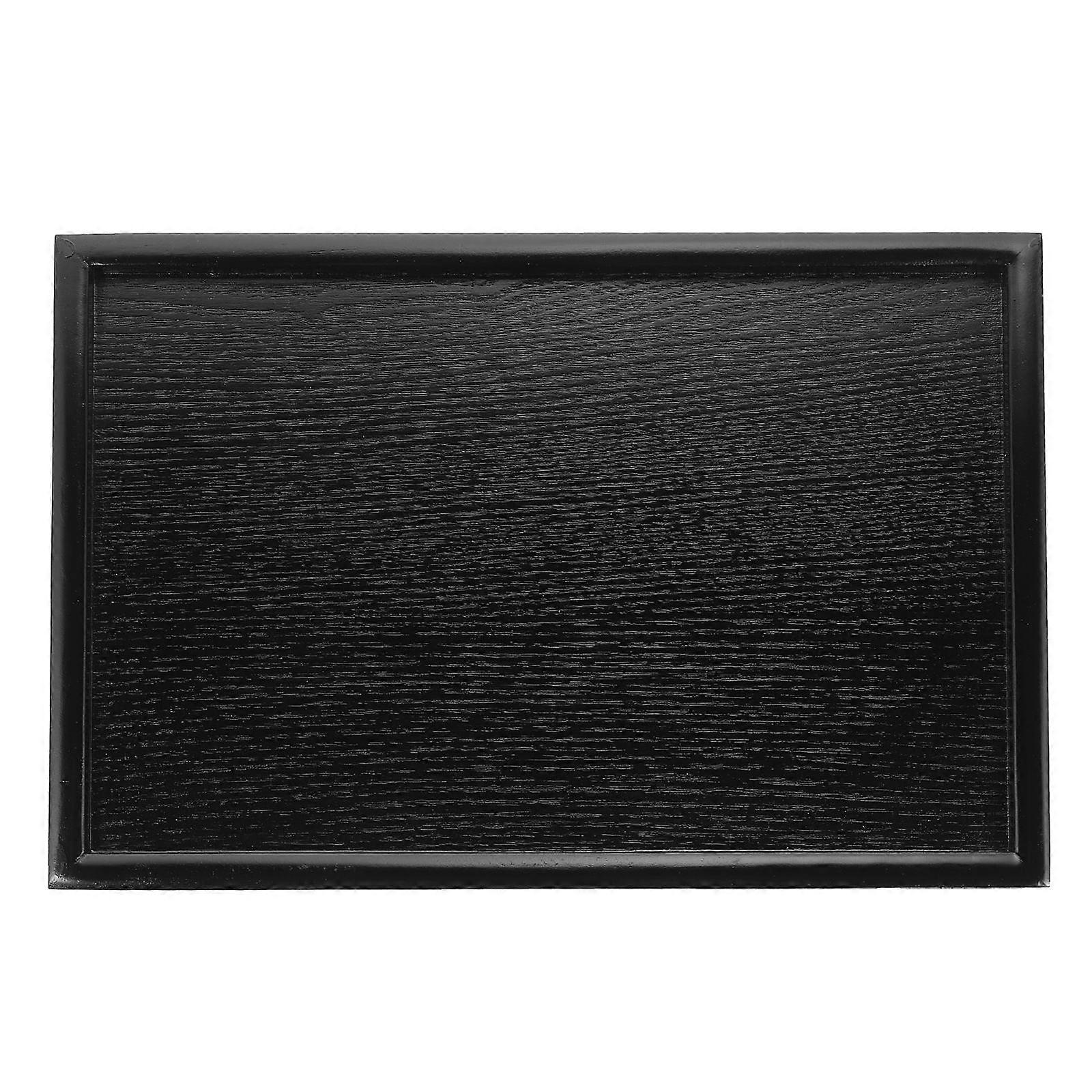 Black Wood Storage Tray for Home Use with Smooth Surface and Premium Quality 11.8 x 7.9 Inches