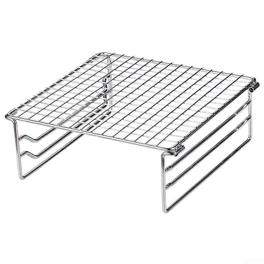 Stainless Steel Mini Grill Portable Outdoor Camping BBQ Foldable Charcoal Grill with Adjustable Height for Picnic Travel