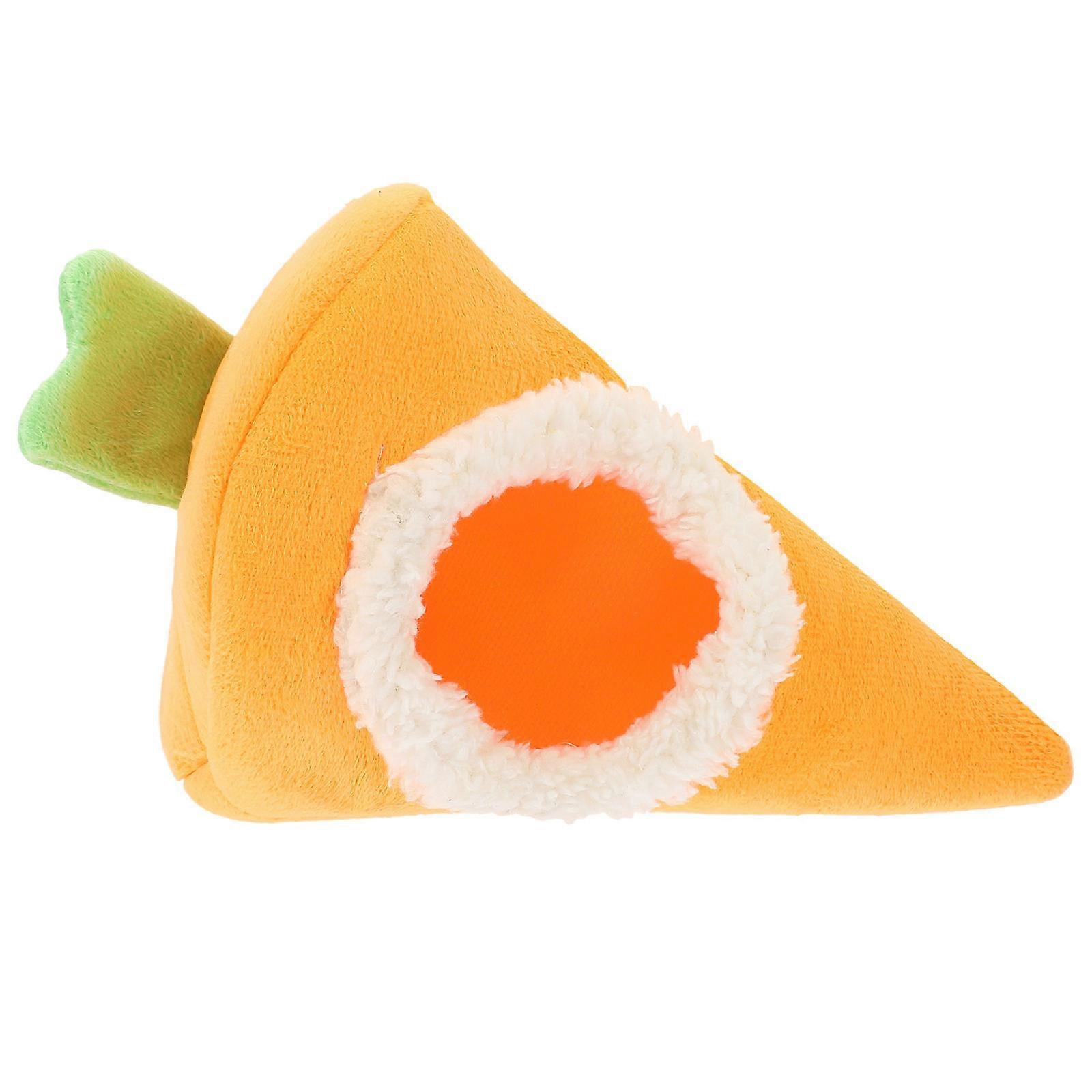 Small Hamster Bed Carrot Shaped Hamster Hideout Pet Nest For Hamster 1Set