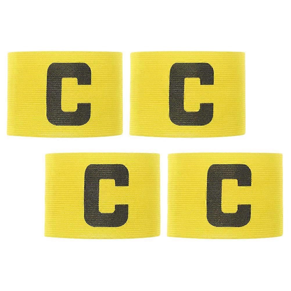Practical Soccer Armbands Team Identification C-Shaped Sporty Style For Football Match 4Pcs