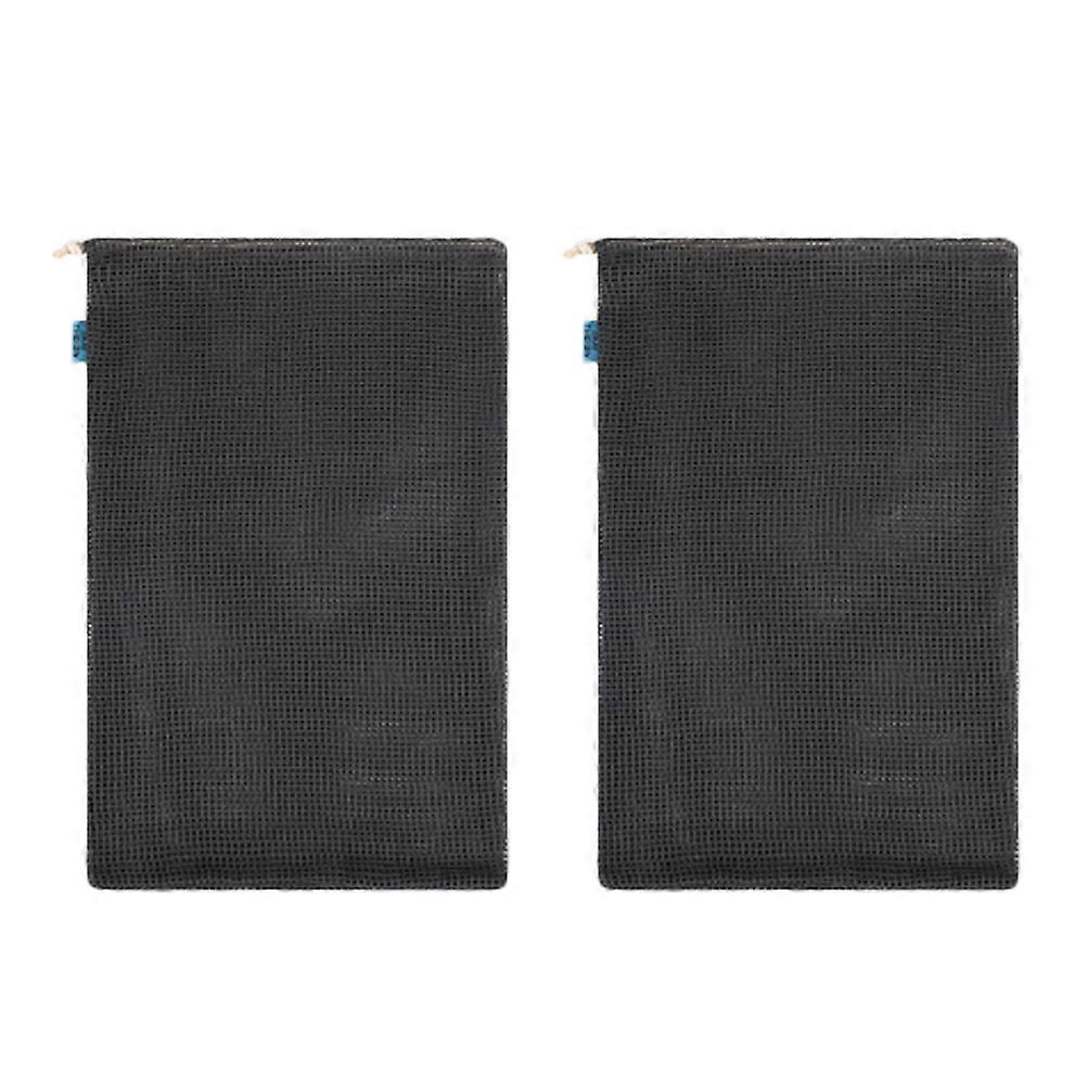 Cotton Mesh Bag Drawstring Pouches for Storage 2Pcs Multipurpose Vegetable Bags