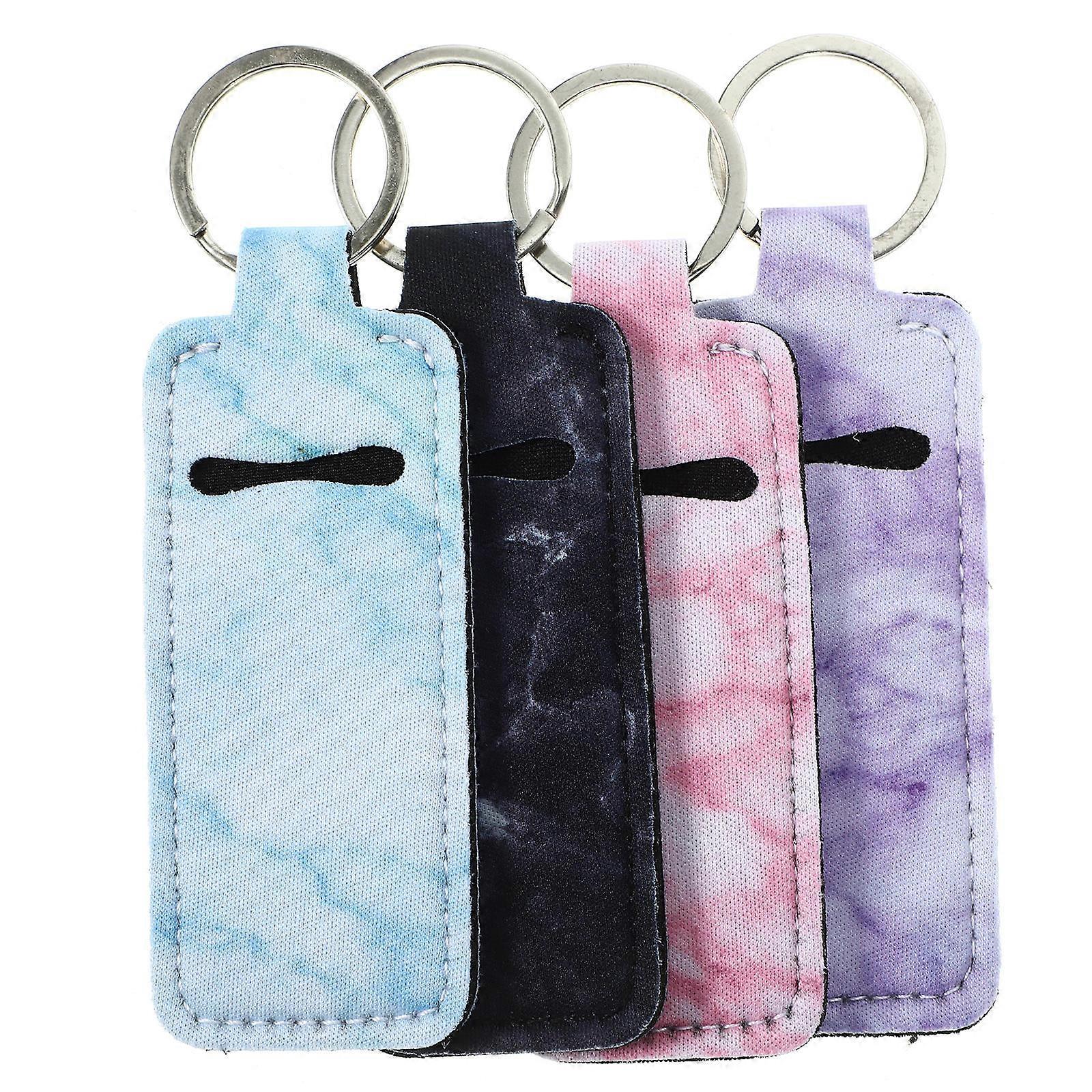 4PCS Lip Balm Holder Keychain, Stylish & Durable Lipstick Container for Travel and Outdoor Use, Compact & Chic Design for Easy Carrying