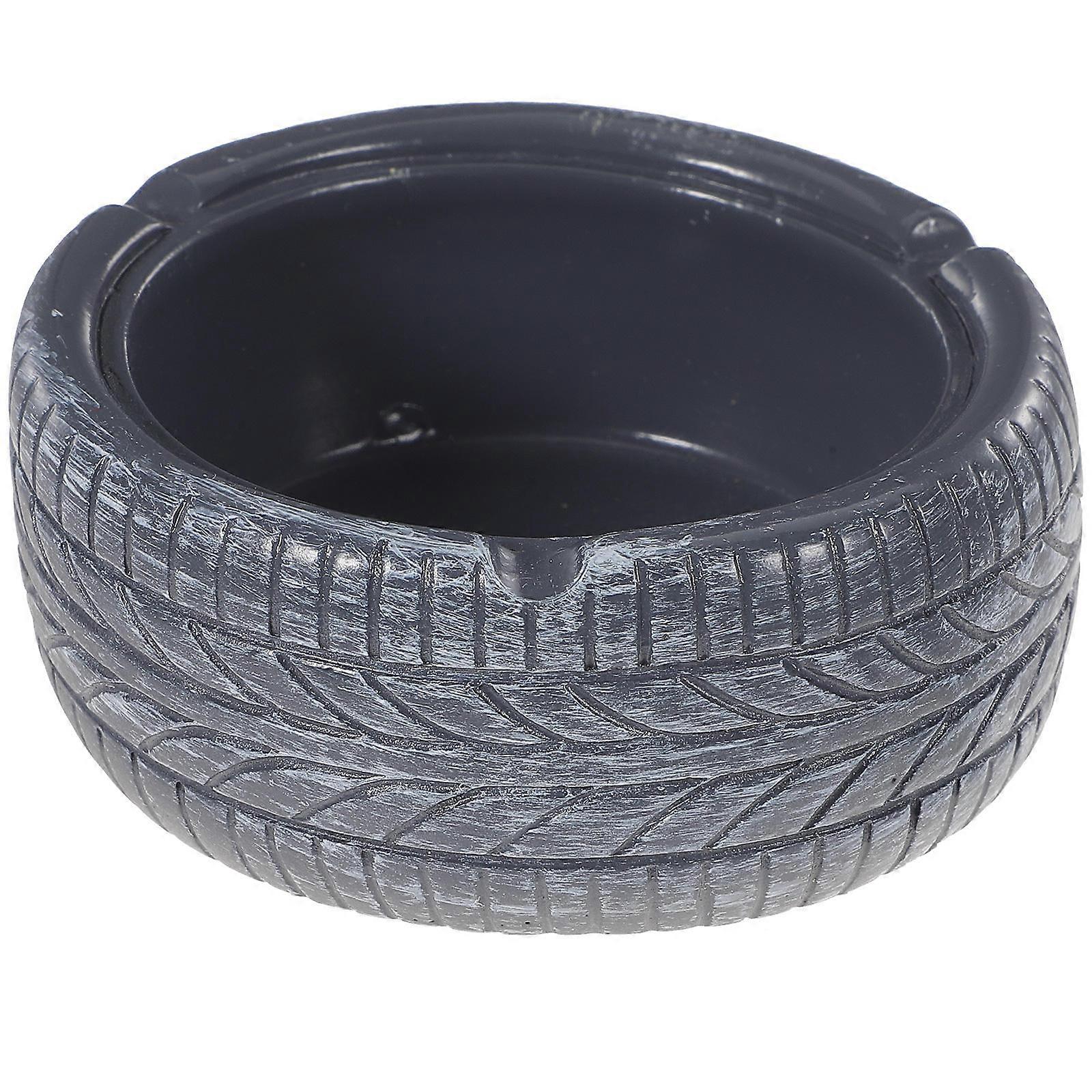 Vintage Tire Design Resin Ashtray – Creative Desktop Ash Container for Home or Office, Unique Decorative and Practical Smoking Accessory