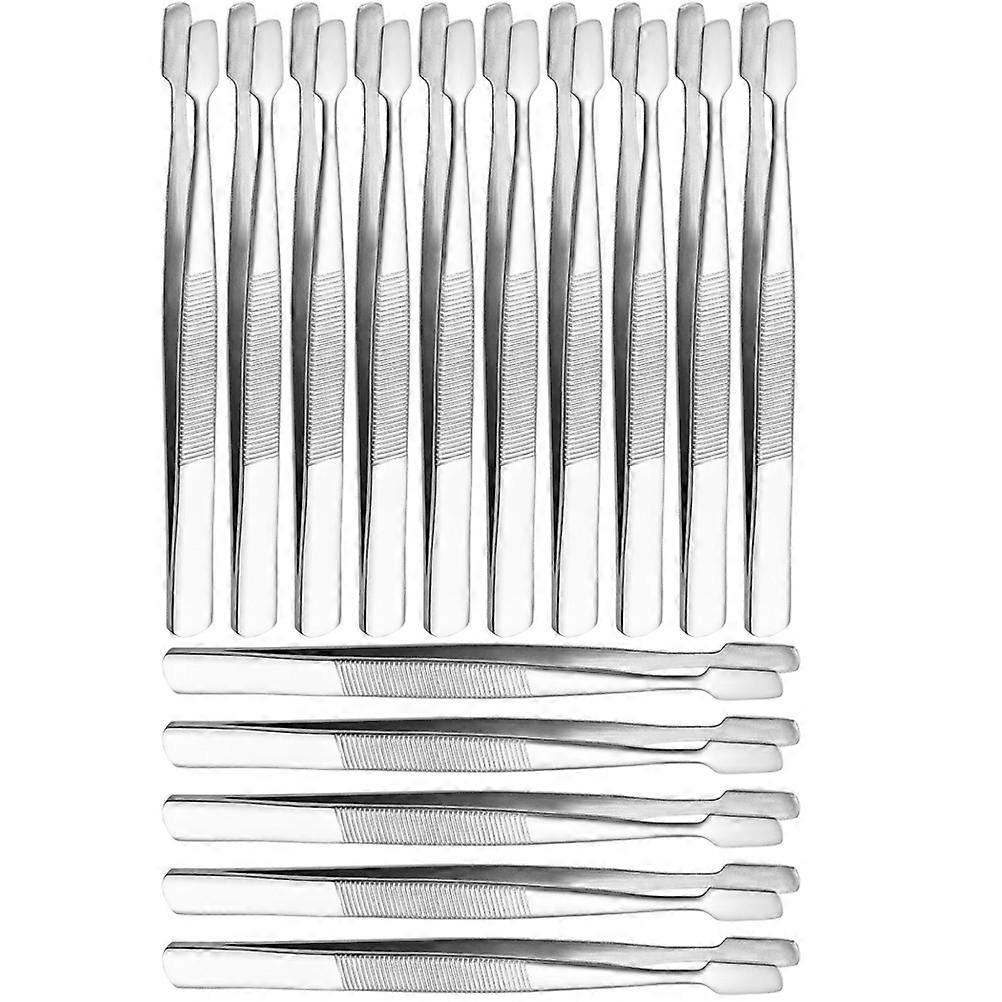 Stainless Steel Eyelash Applicator Tweezers 15pcs, Durable, Non Magnetic, Lightweight, Portable, Beauty & Crafting Tools for False Lashes