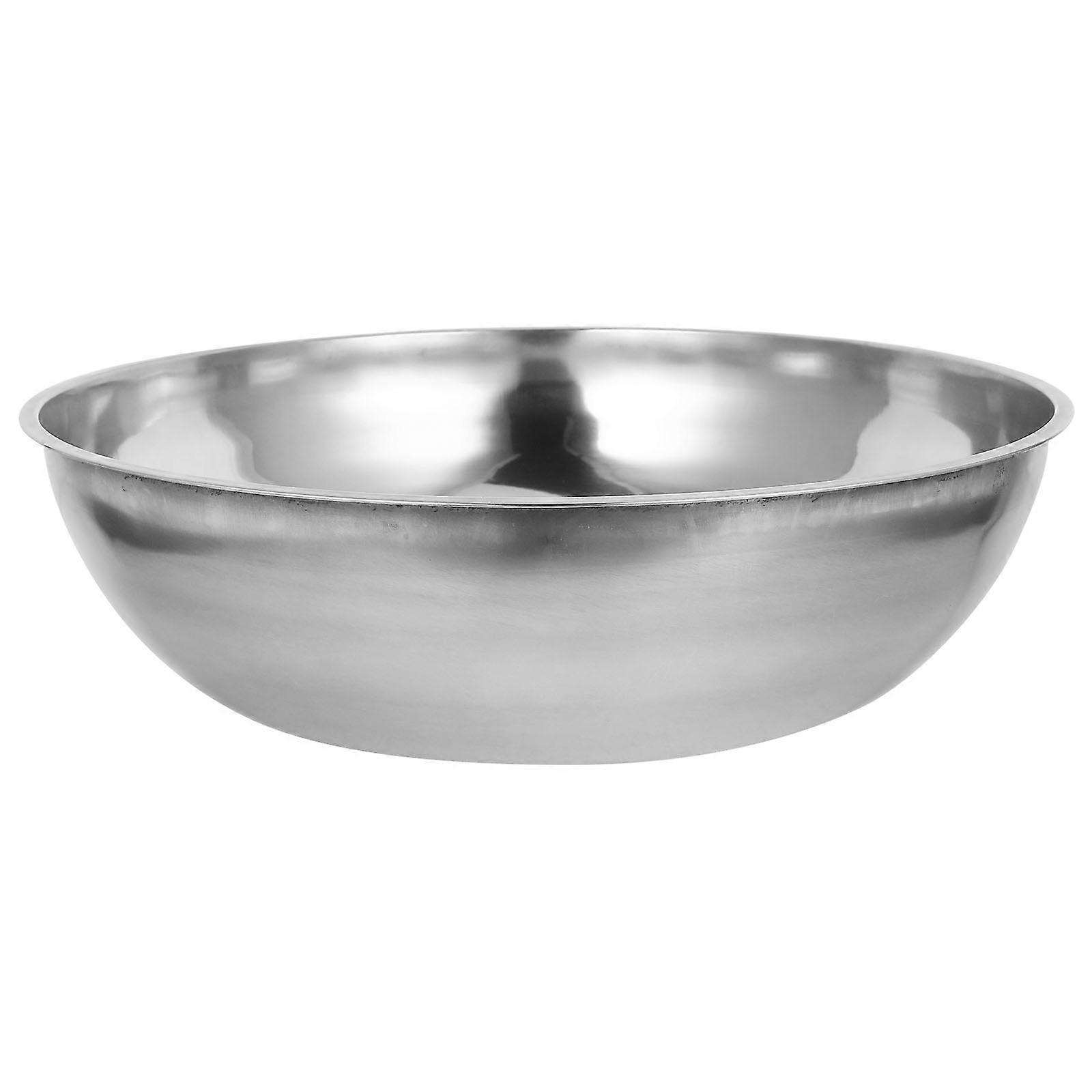Stainless Steel Basin Heavy Duty Food Prep Bowl For Kitchen Baking Cooking 31.10X31.10X8.40CM Vegetable Washing 1Set