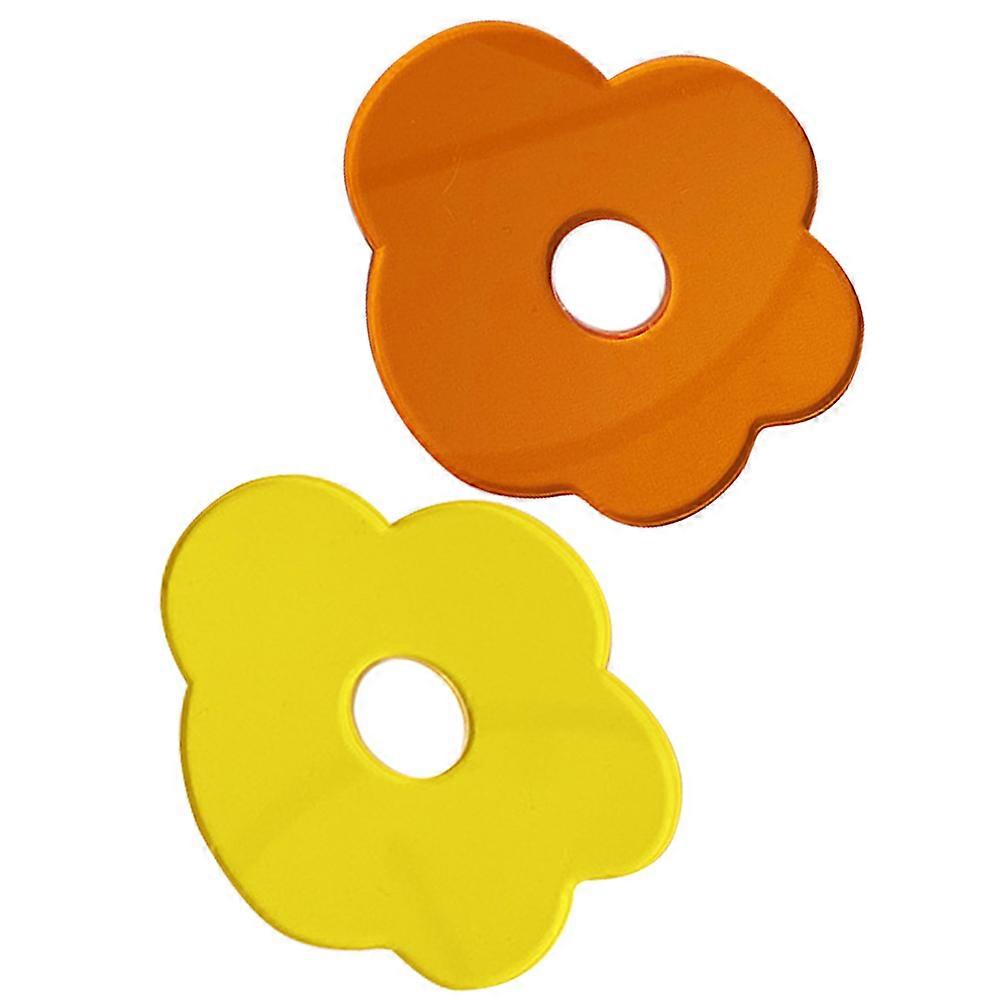 Modern Flower Shaped Drink Coaster for Home Use Assorted Color Lightweight 2Pcs