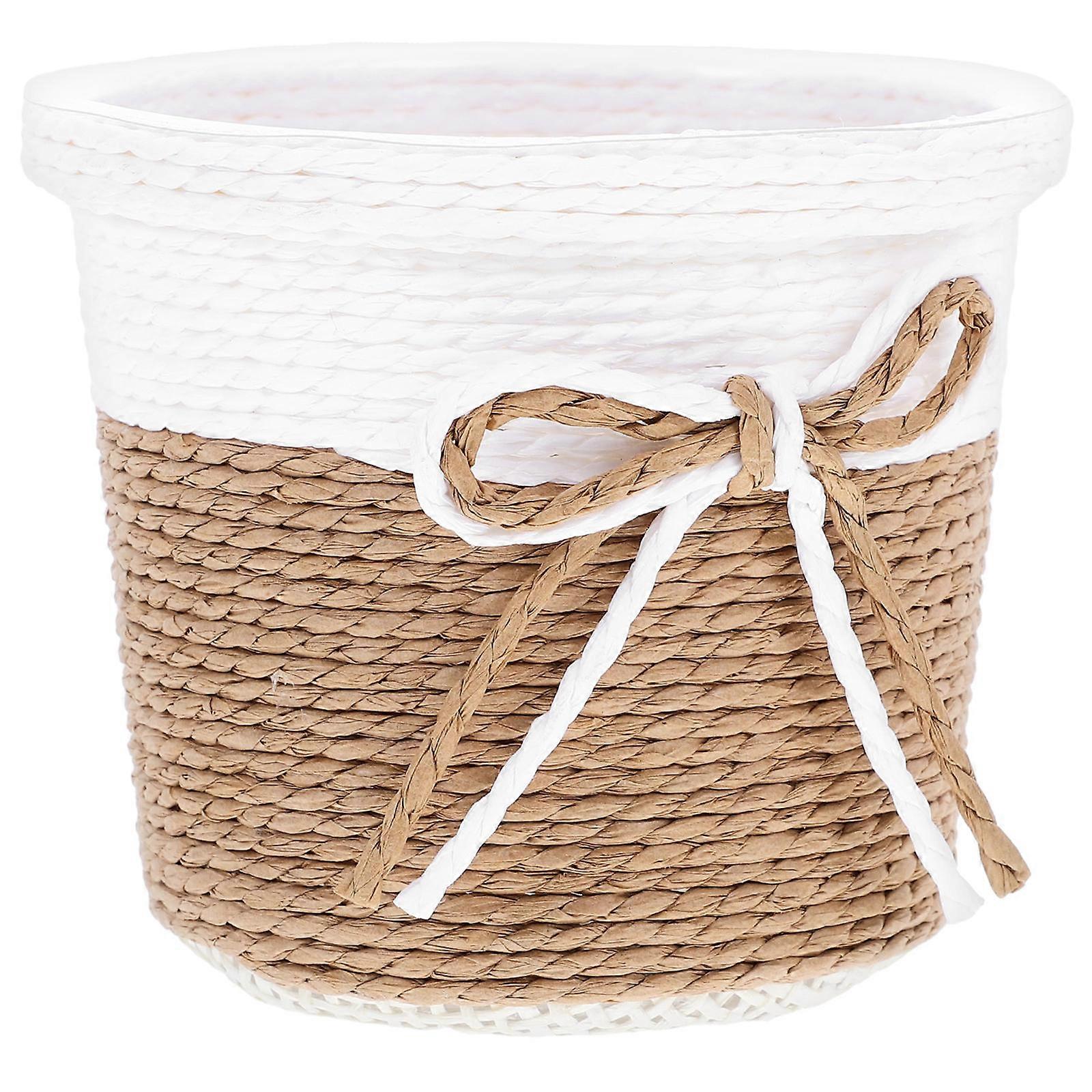 Multipurpose Woven Basket Decoration Storage Holder Garden Use Round Shape 4Pcs