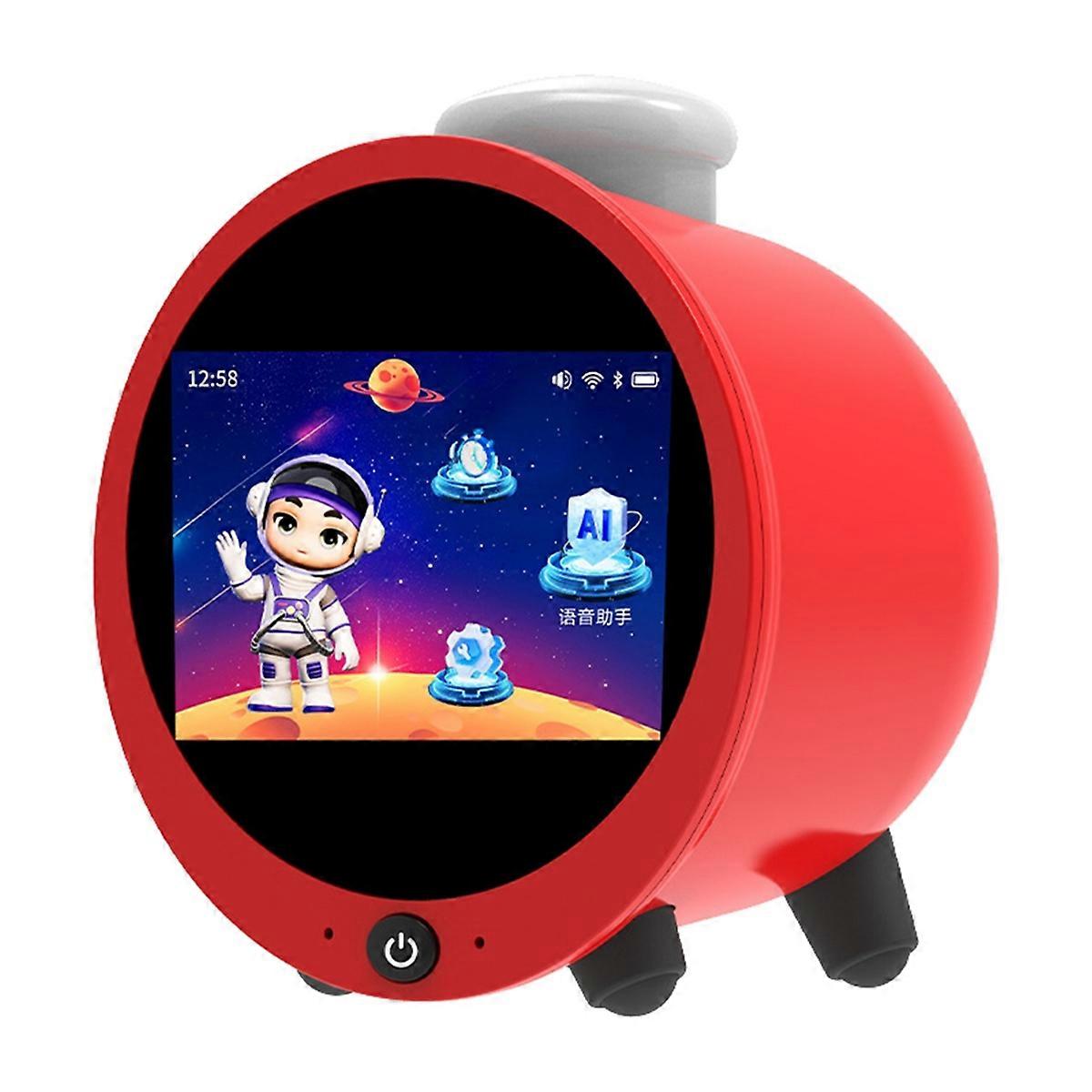 AI Sound Wecker WiFi Dialog Timer Elektronischer Wecker Lustige Gehirnuhr mit LCD-Touchscreen Desktop-Dekoration